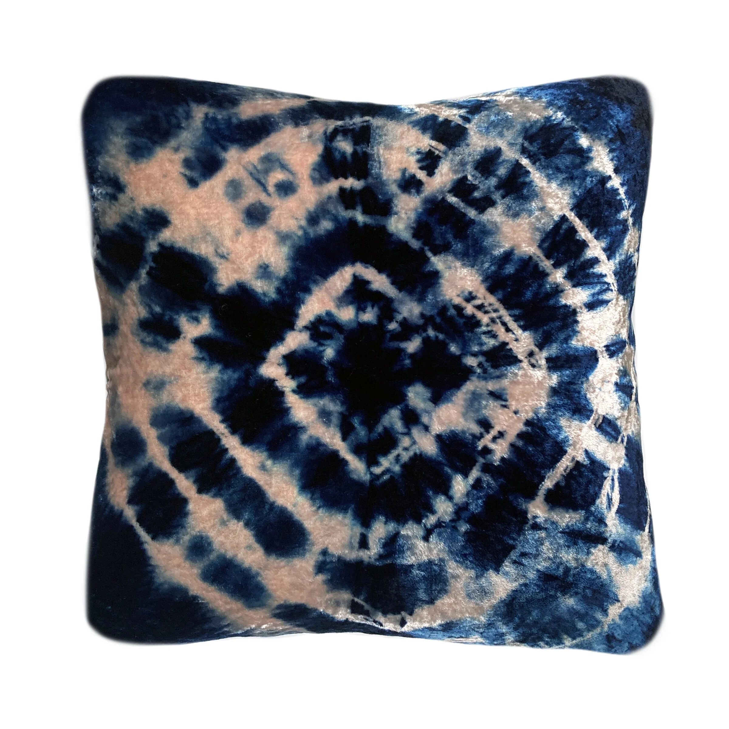 Halo Pattern Velvet Pillow - Rose, Standard