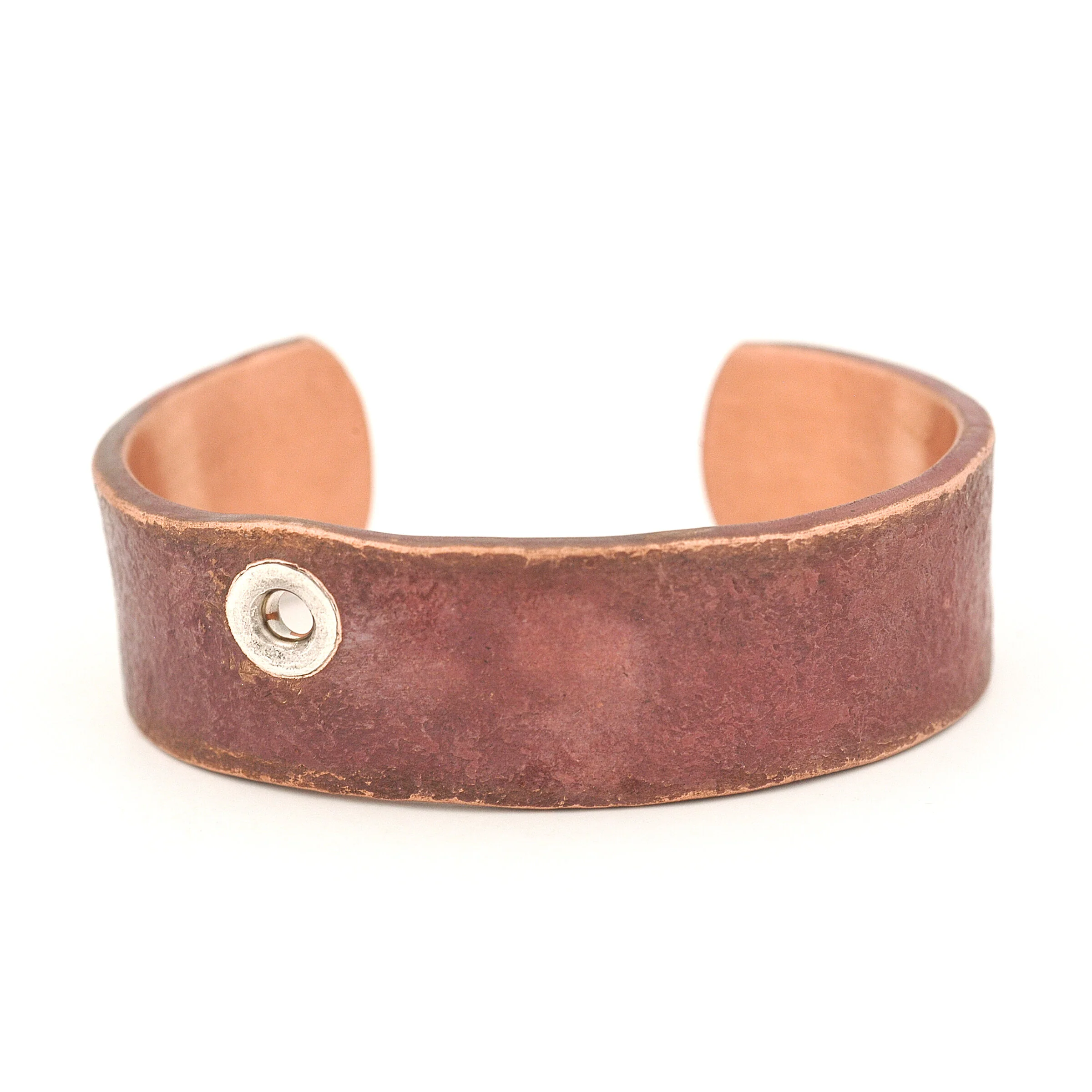 Hand-Forged Copper & Silver Cuff - Image 2