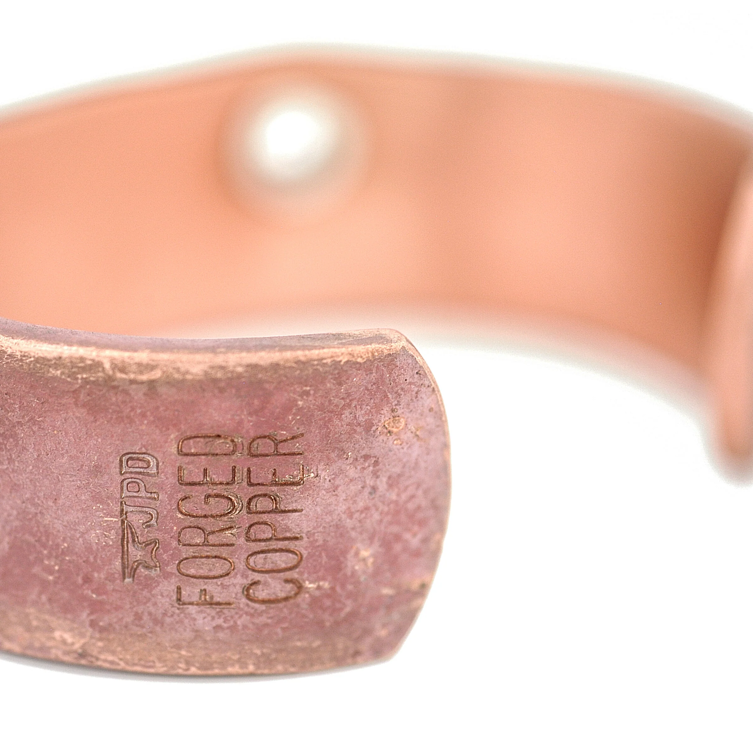 Hand-Forged Copper & Silver Cuff - Image 3