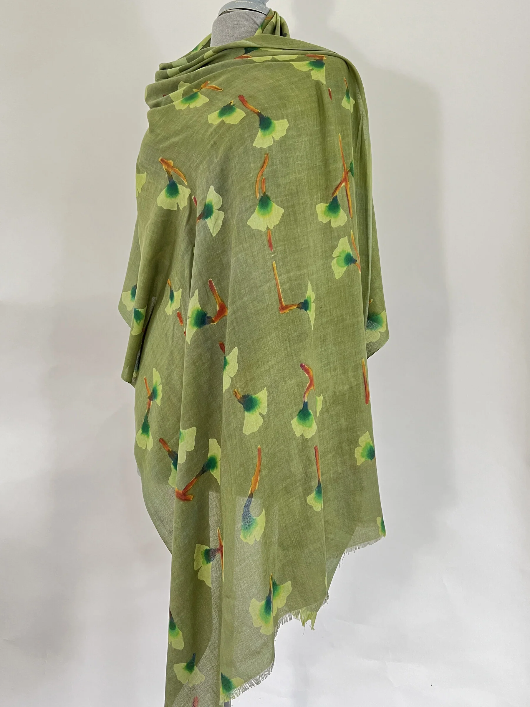 Hand Painted Silk Wrap - Image 12