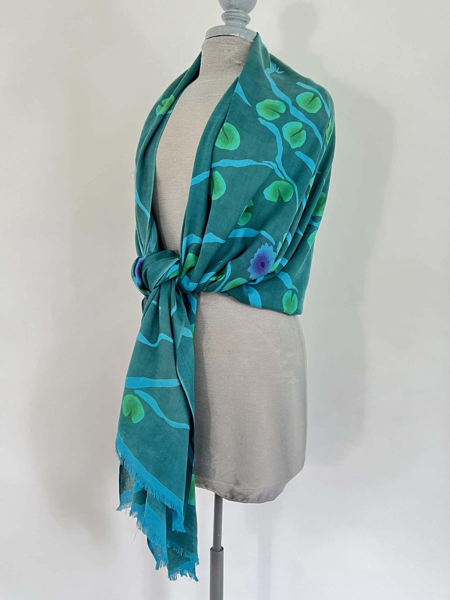 Hand Painted Silk Wrap - Image 3