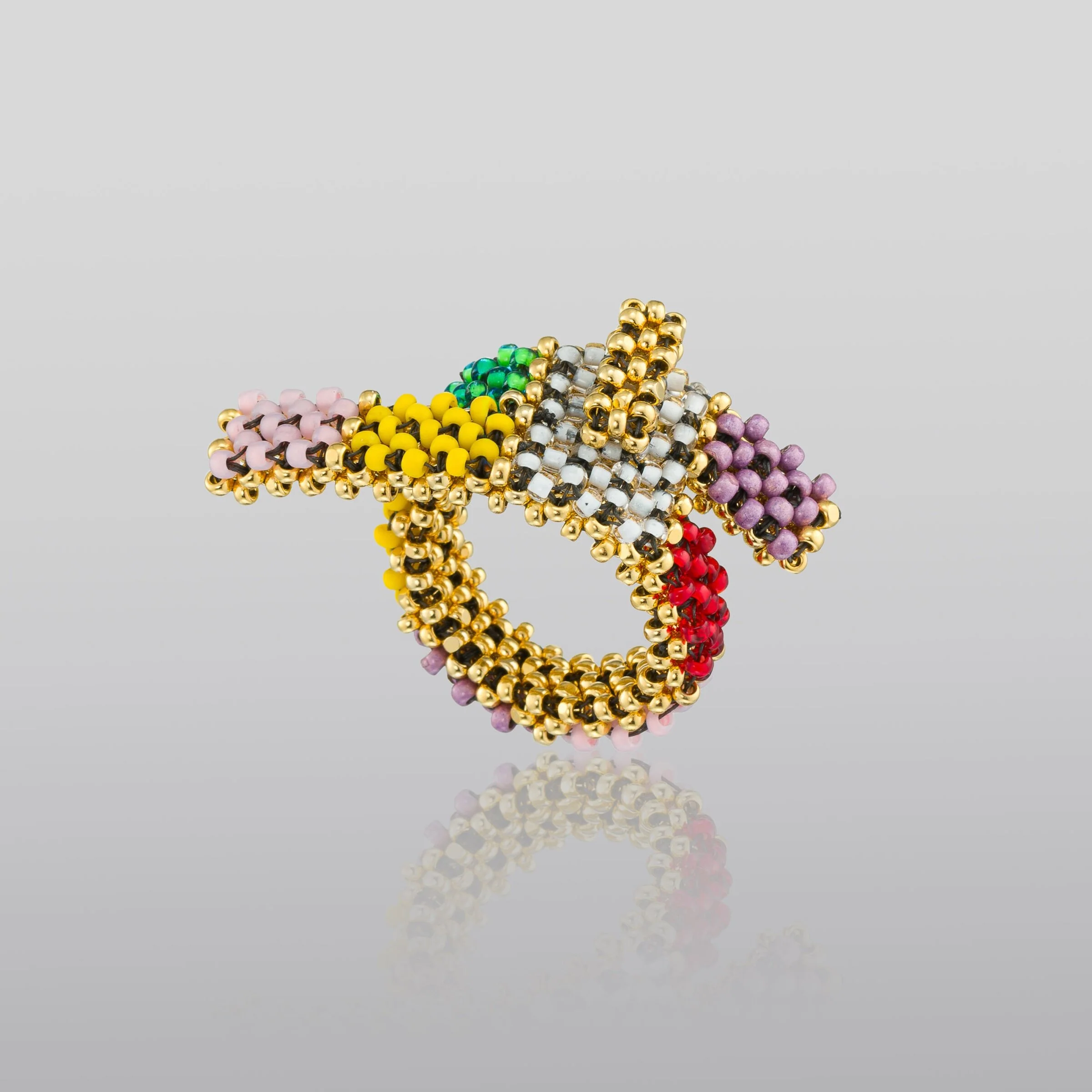 Harlequin Ribbon Ring