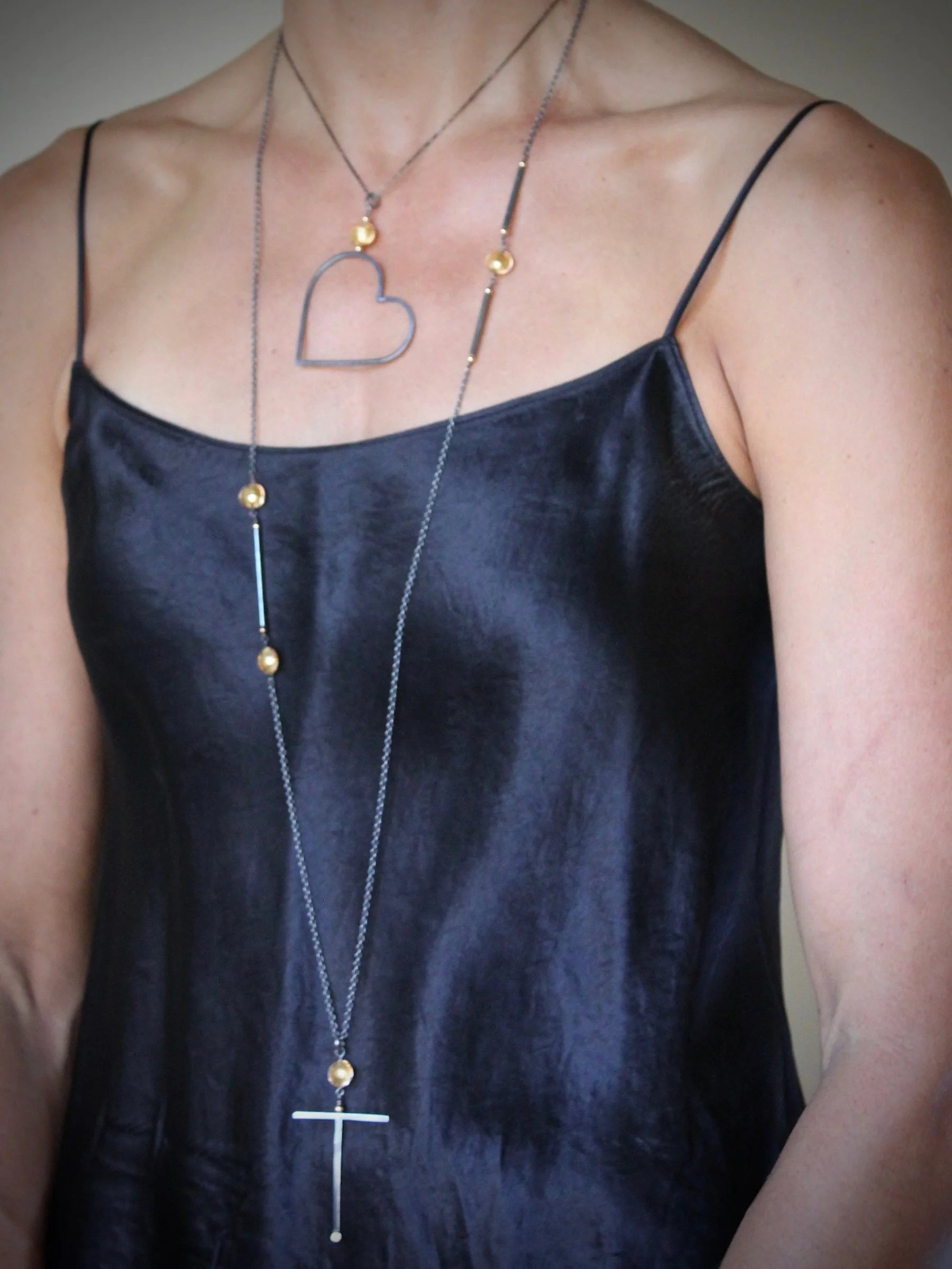 Heart/Murano Glass Necklace - Image 3