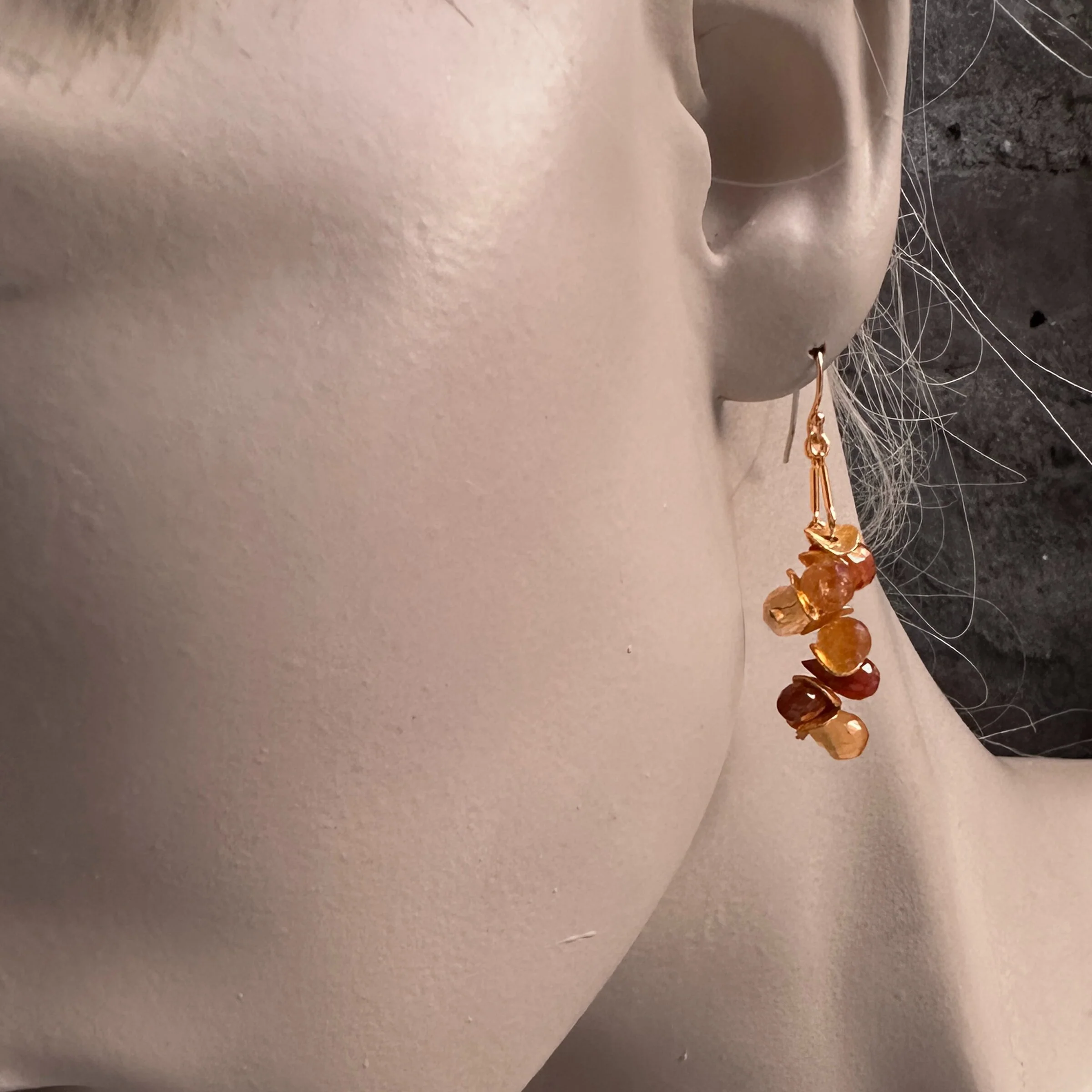 Hessonite Garnet Signature Earrings - Image 2