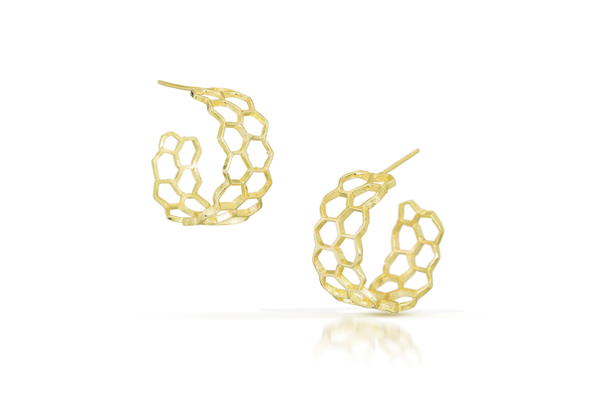 Honeycomb Hoop Earrings