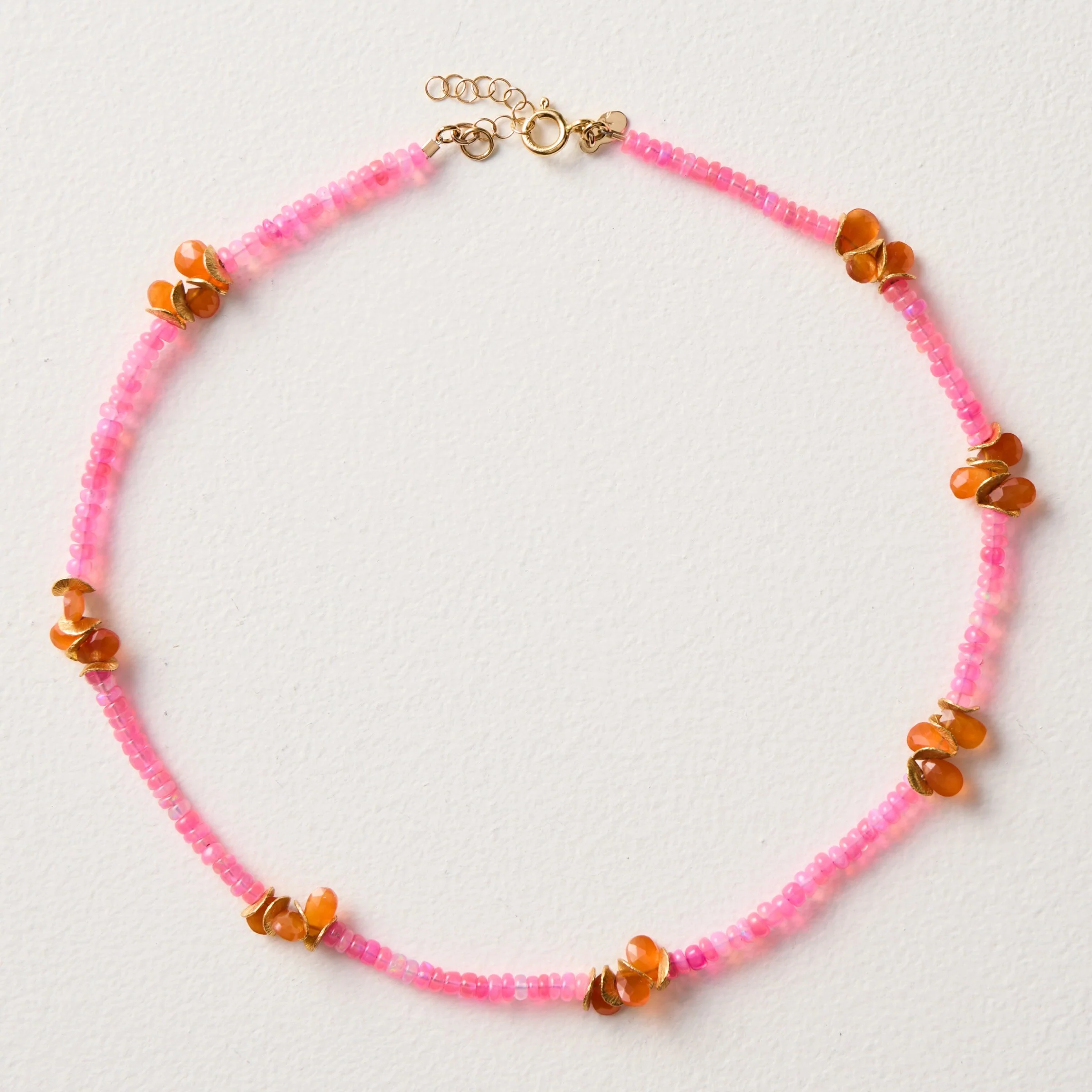 Hot Pink Opal & Carnelian Choker - Image 4