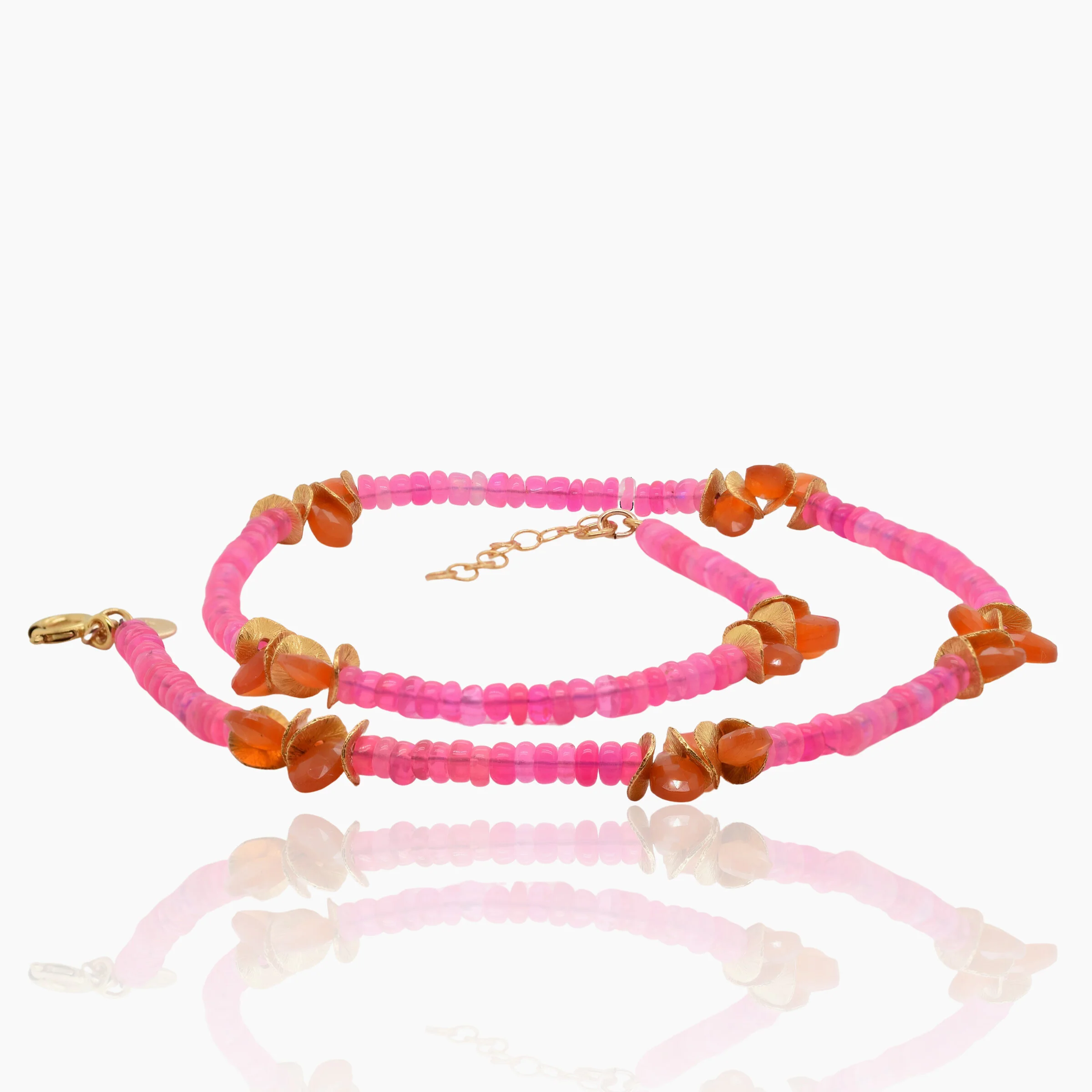 Hot Pink Opal & Carnelian Choker - Image 5
