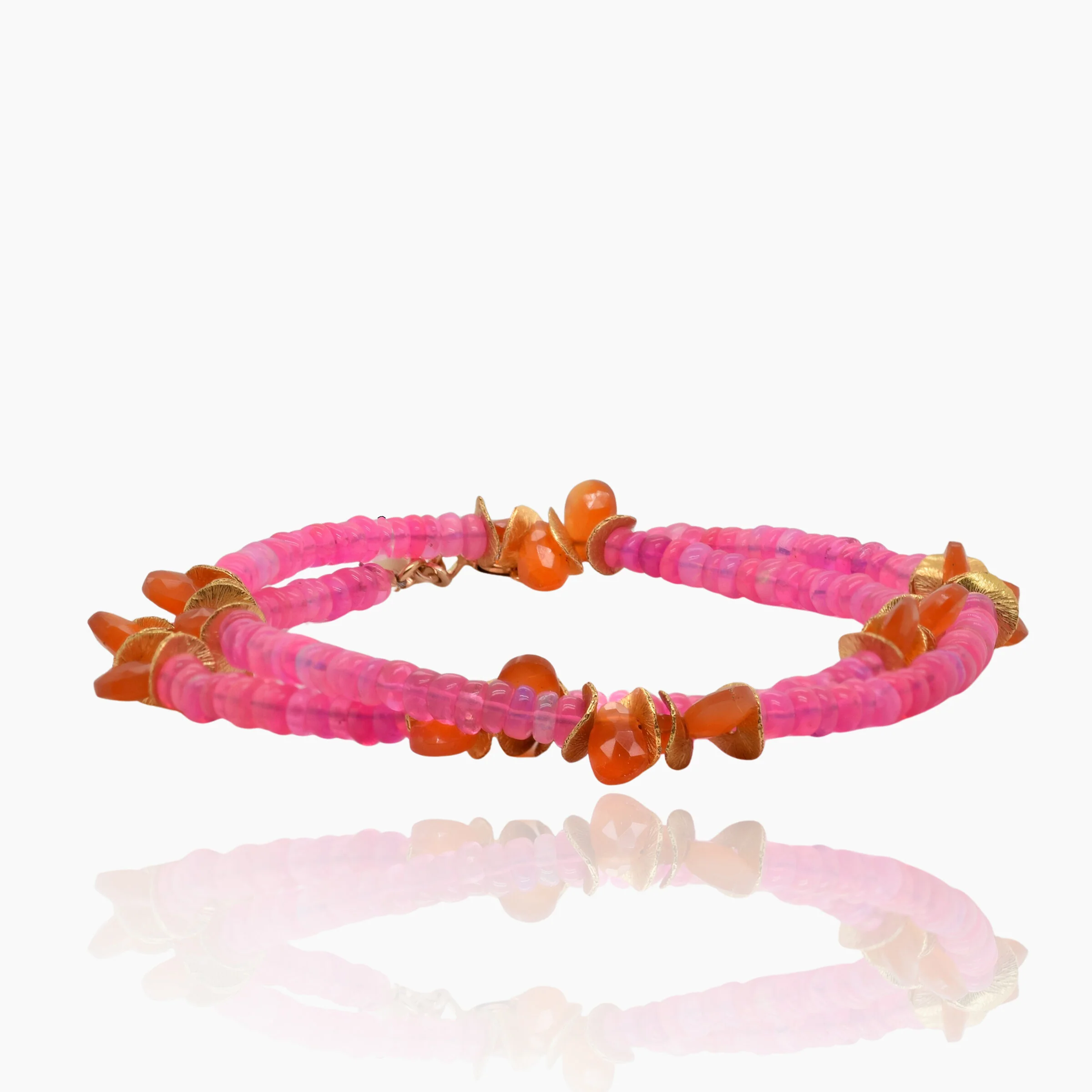 Hot Pink Opal & Carnelian Choker - Image 6