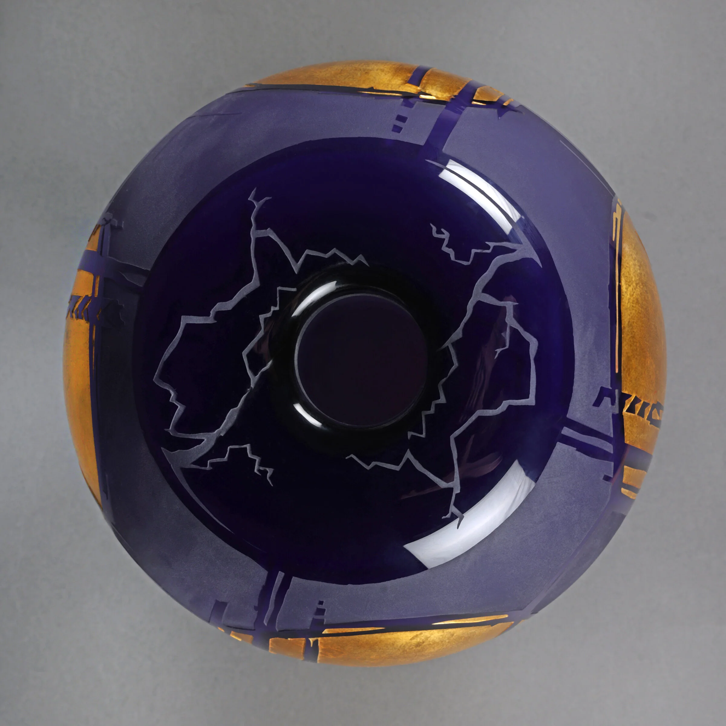 Indigo & Gold Large Archival Vessel - Image 4