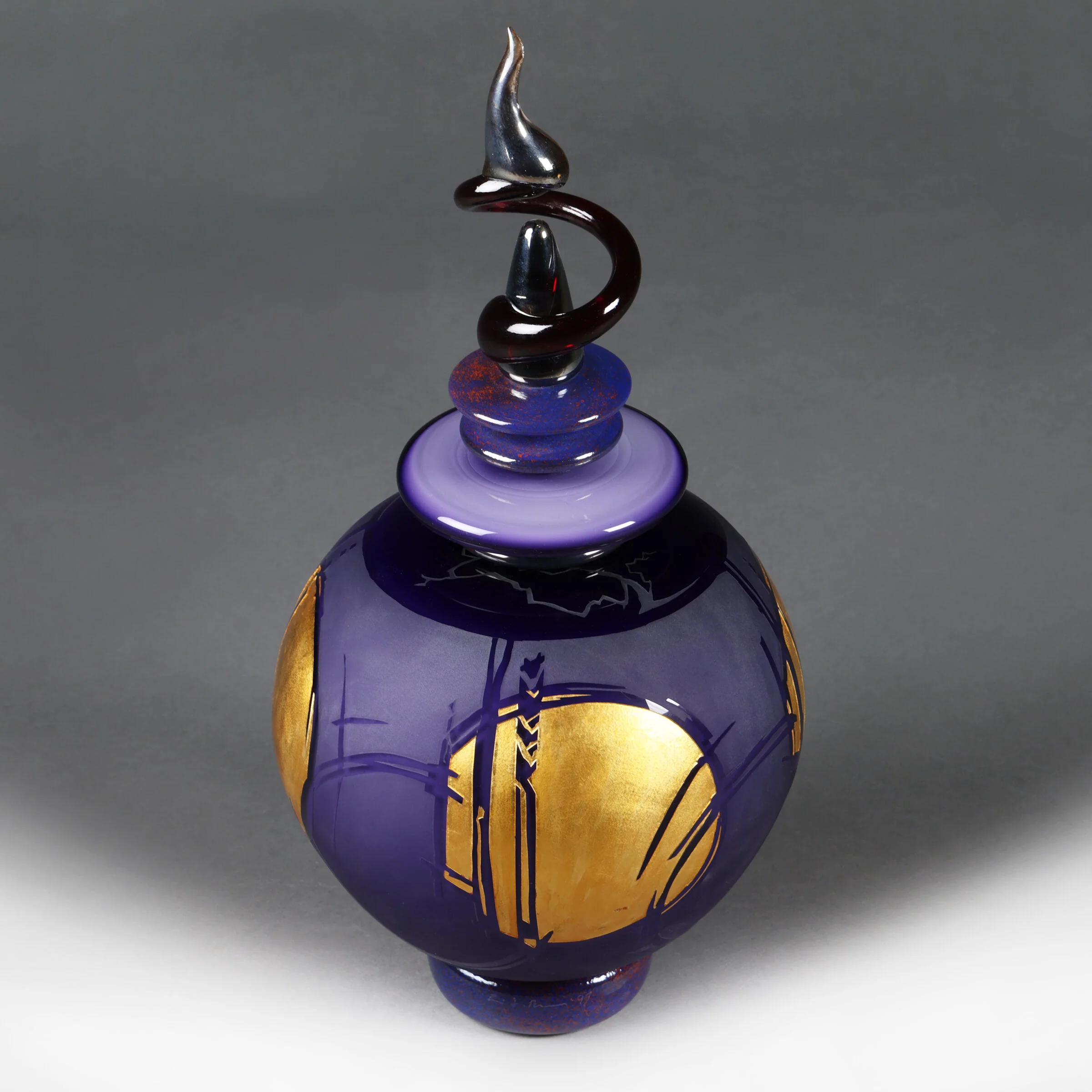 Indigo & Gold Large Archival Vessel - Image 6