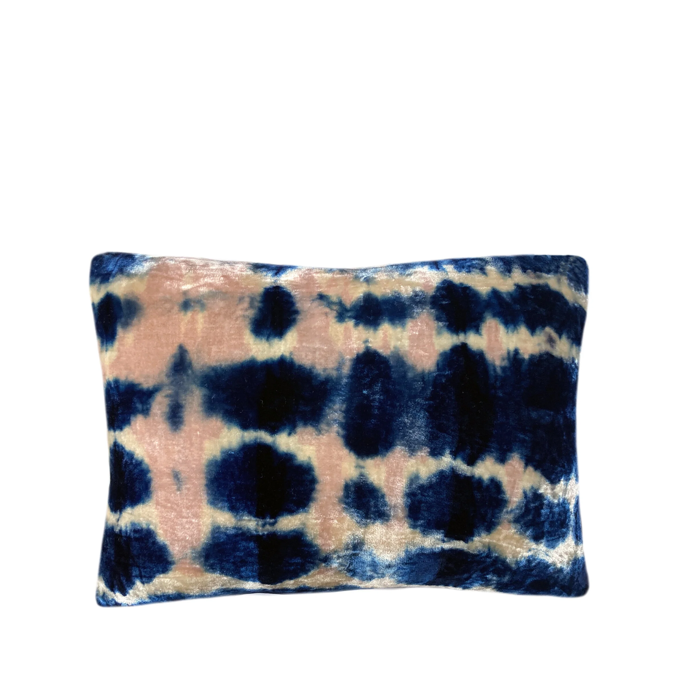 Inkblot Pattern Velvet Pillow - Rose, Lumbar