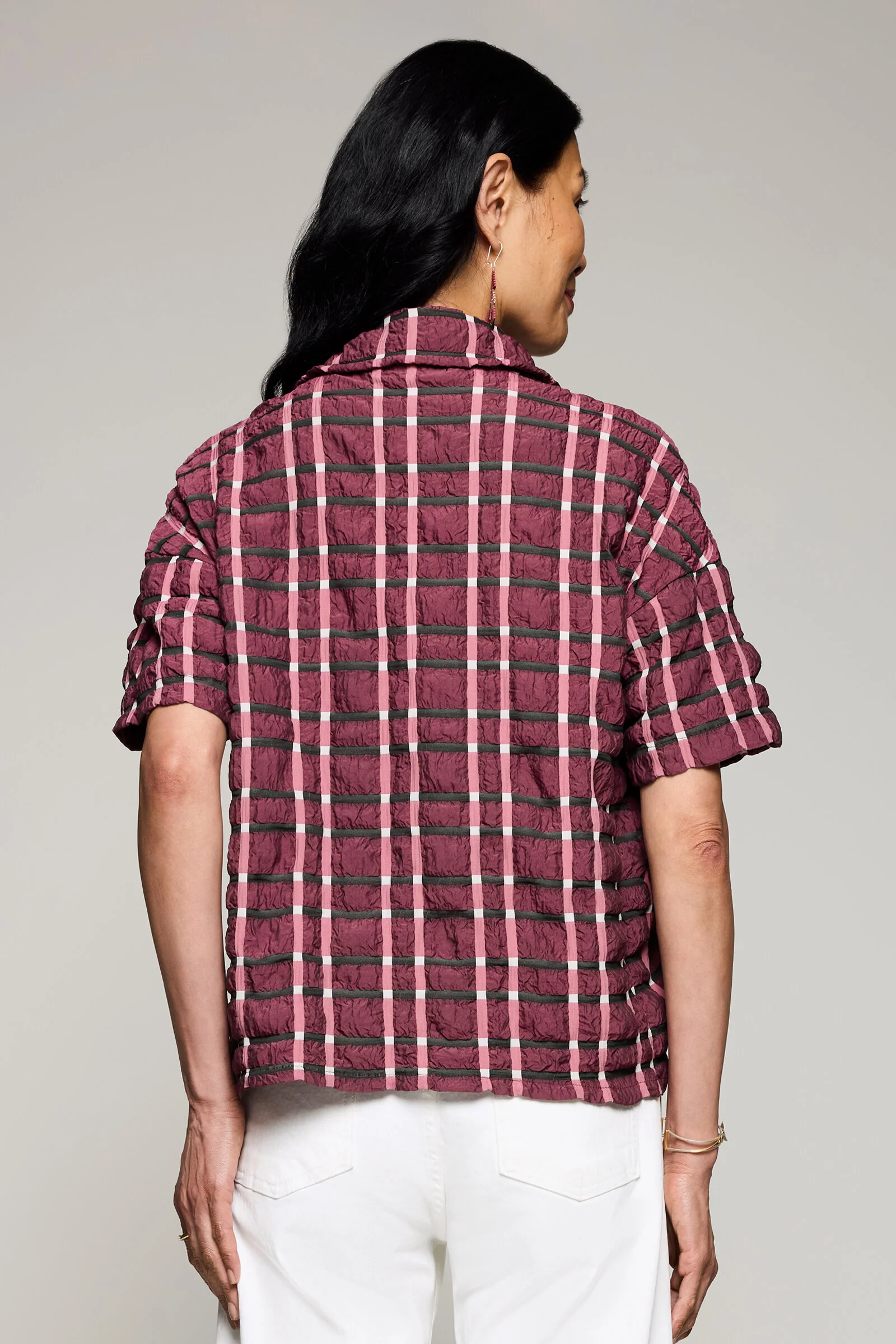 Ivey Shirt - Magenta Plaid - Image 4
