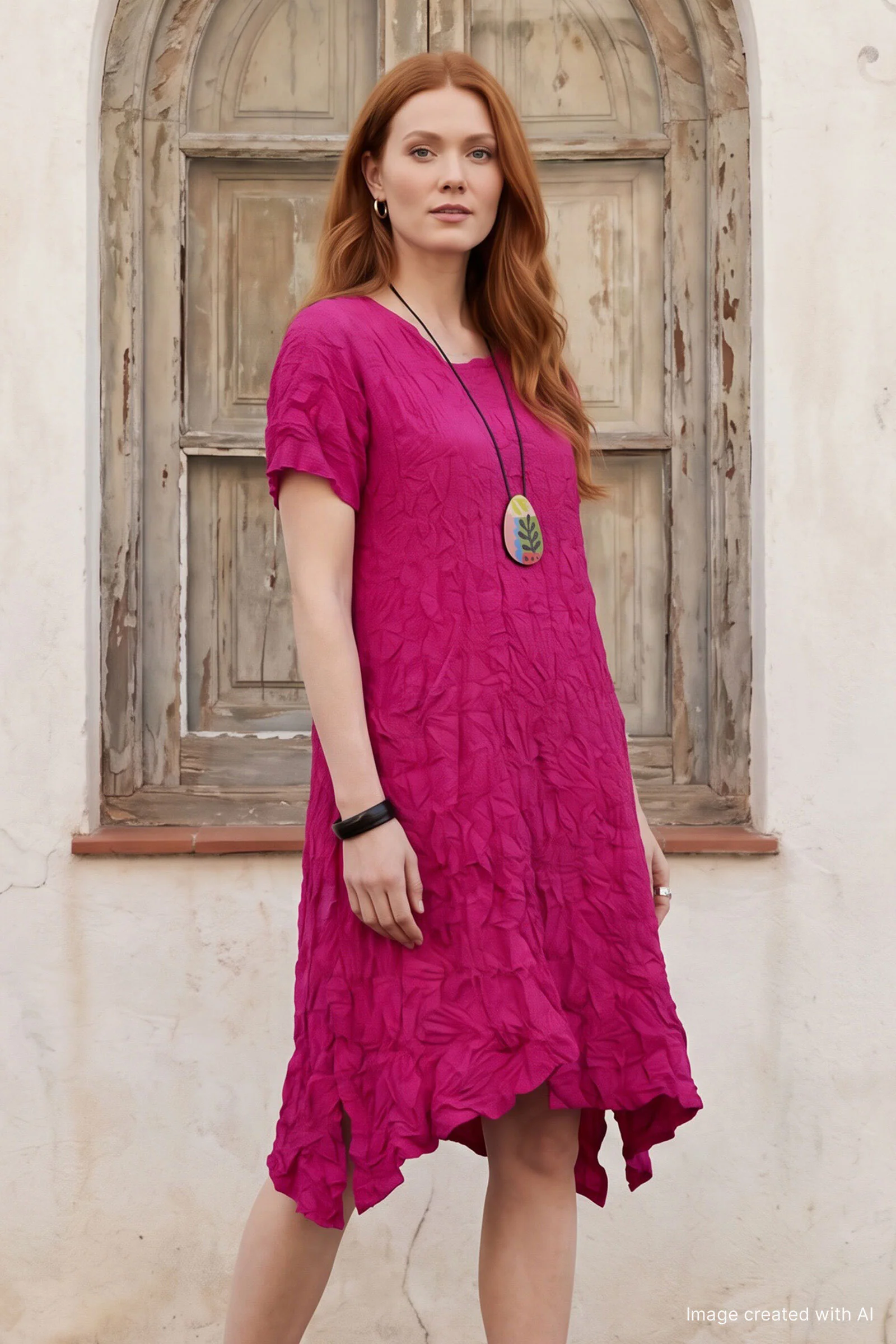 Joseline Dress - Cerise - Image 2