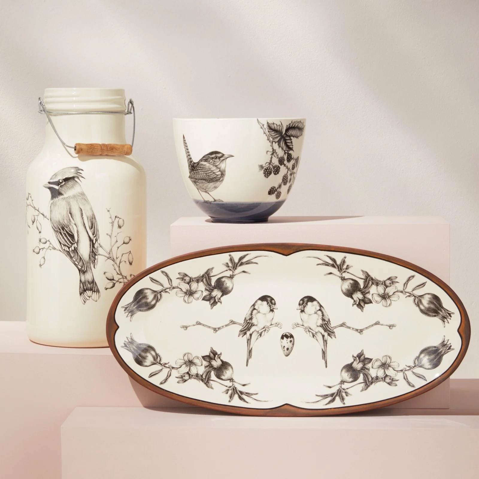 Jug with Handle: Waxwing - Image 3