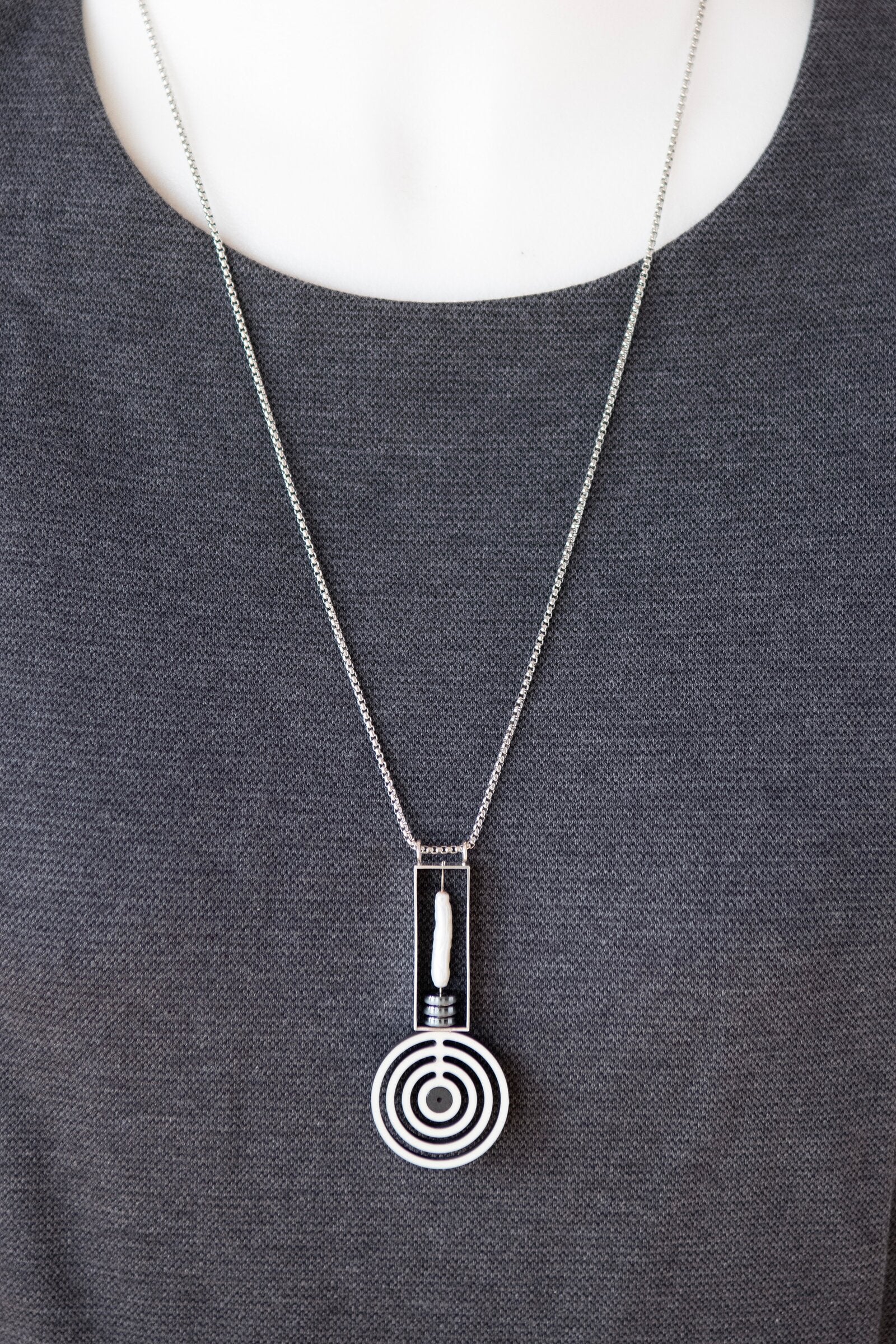 Juma & Pearl Concentric Pendant - Image 2