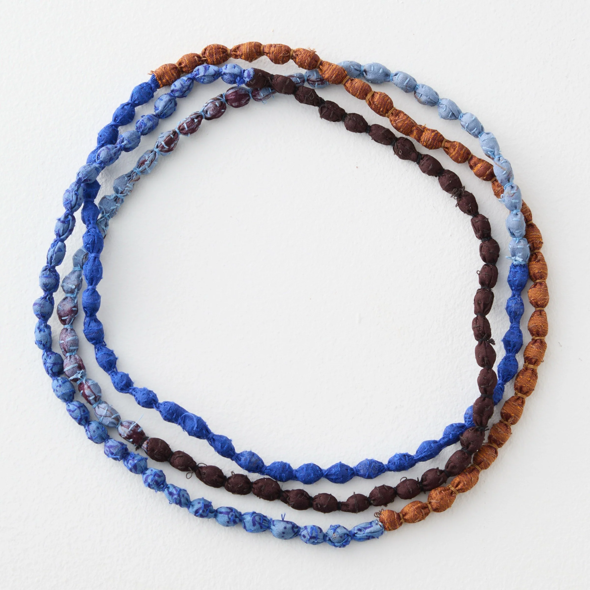 Kantha Twist Necklace - Cobalt Drift