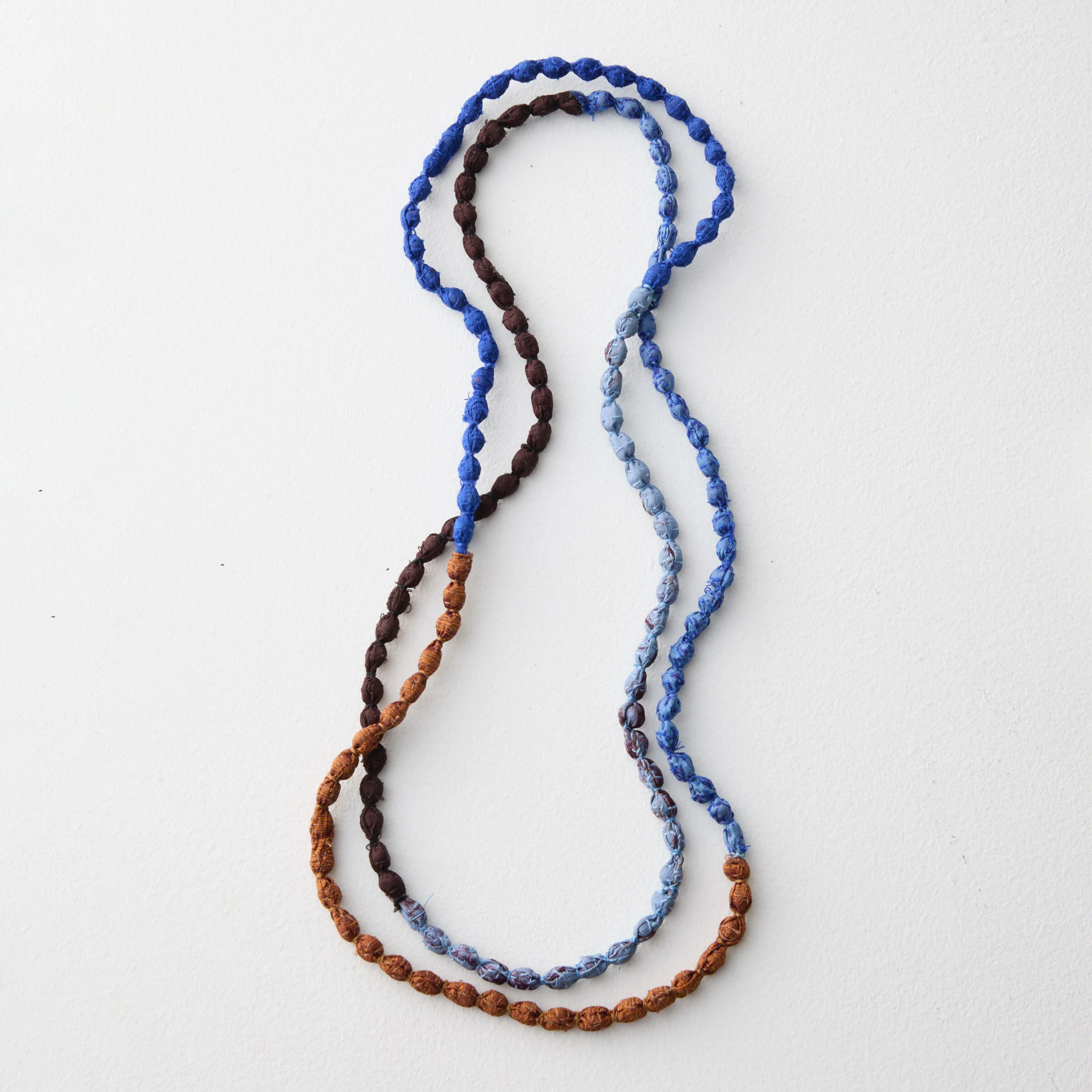Kantha Twist Necklace - Cobalt Drift - Image 3