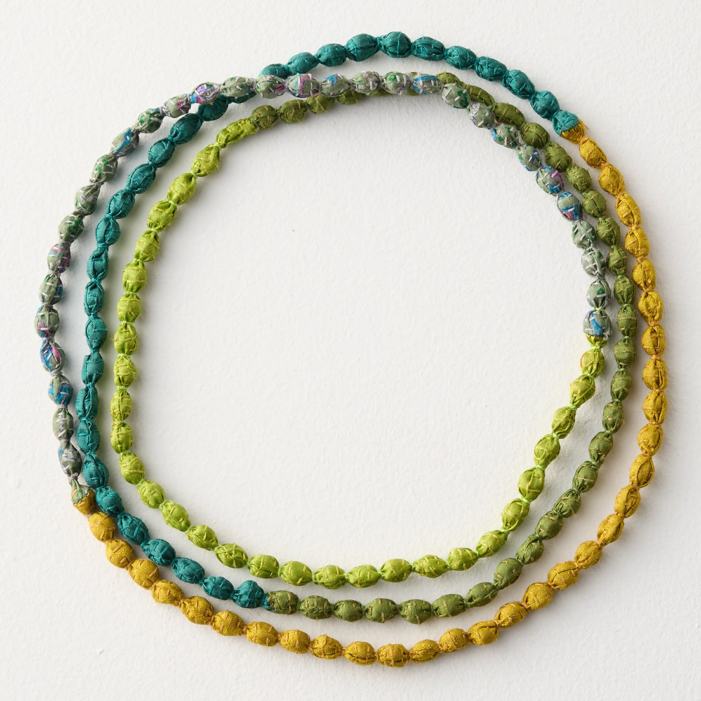 Kantha Twist Necklace - Olive Grove