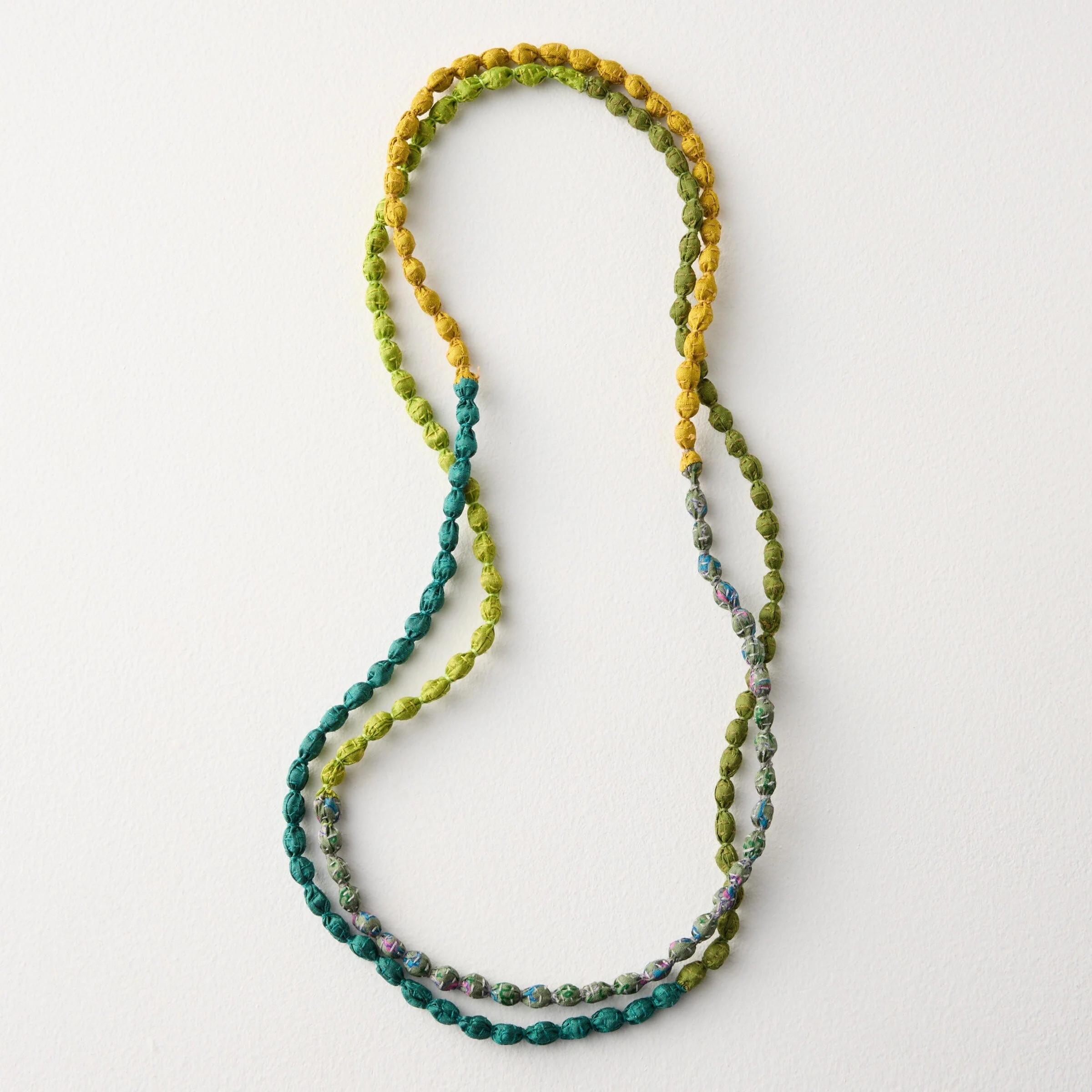 Kantha Twist Necklace - Olive Grove - Image 3