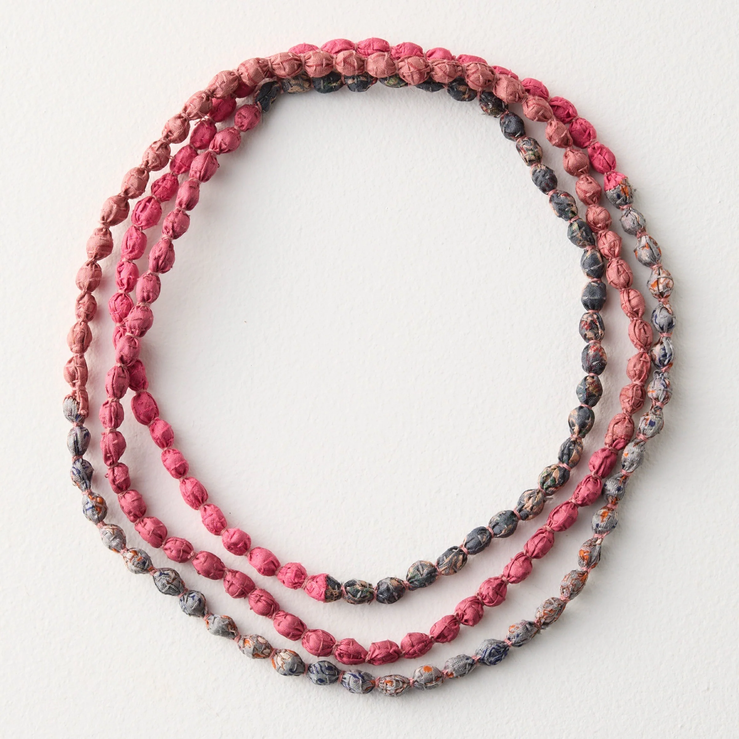 Kantha Twist Necklace - Rosewood