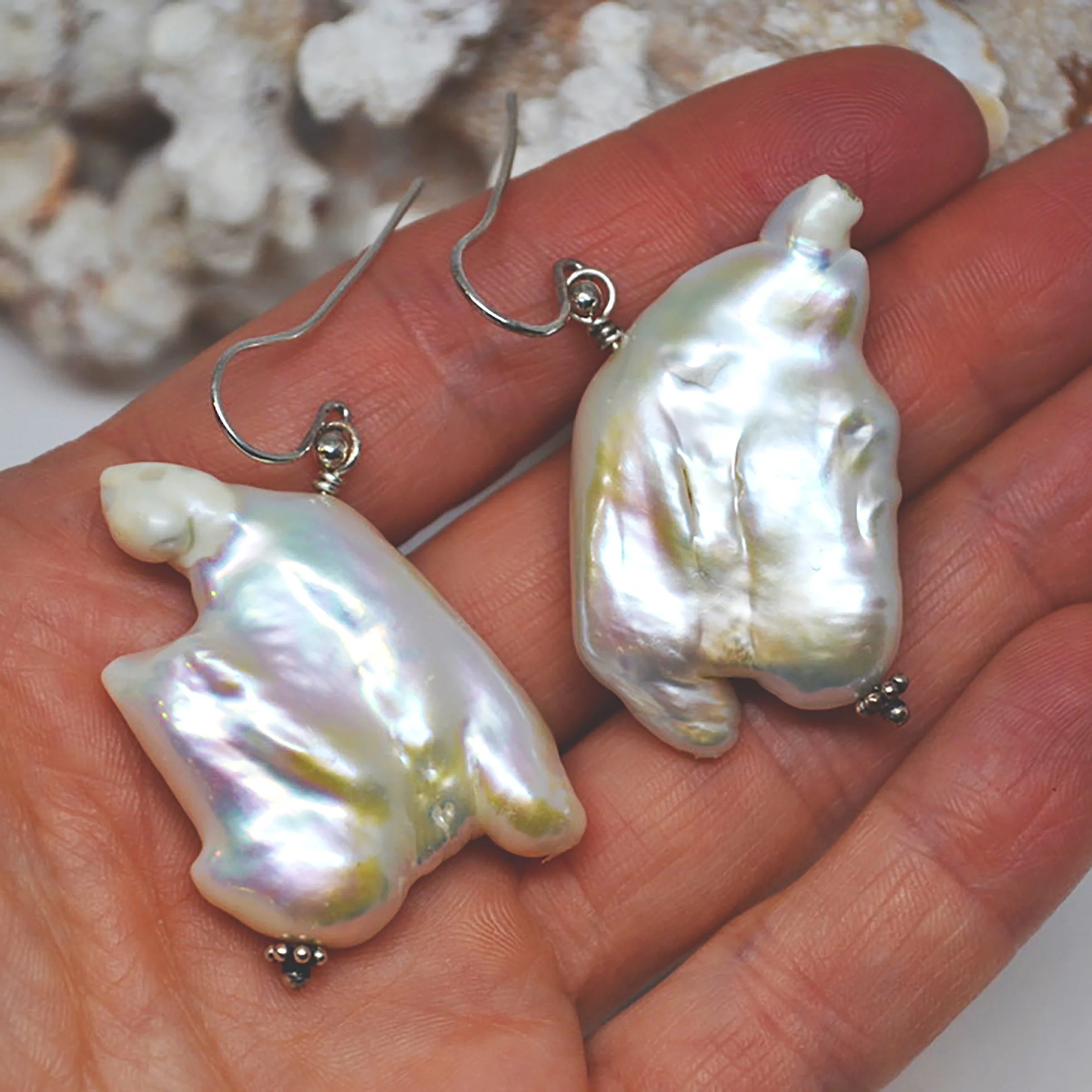 Keshi Pearl Earrings - Image 3