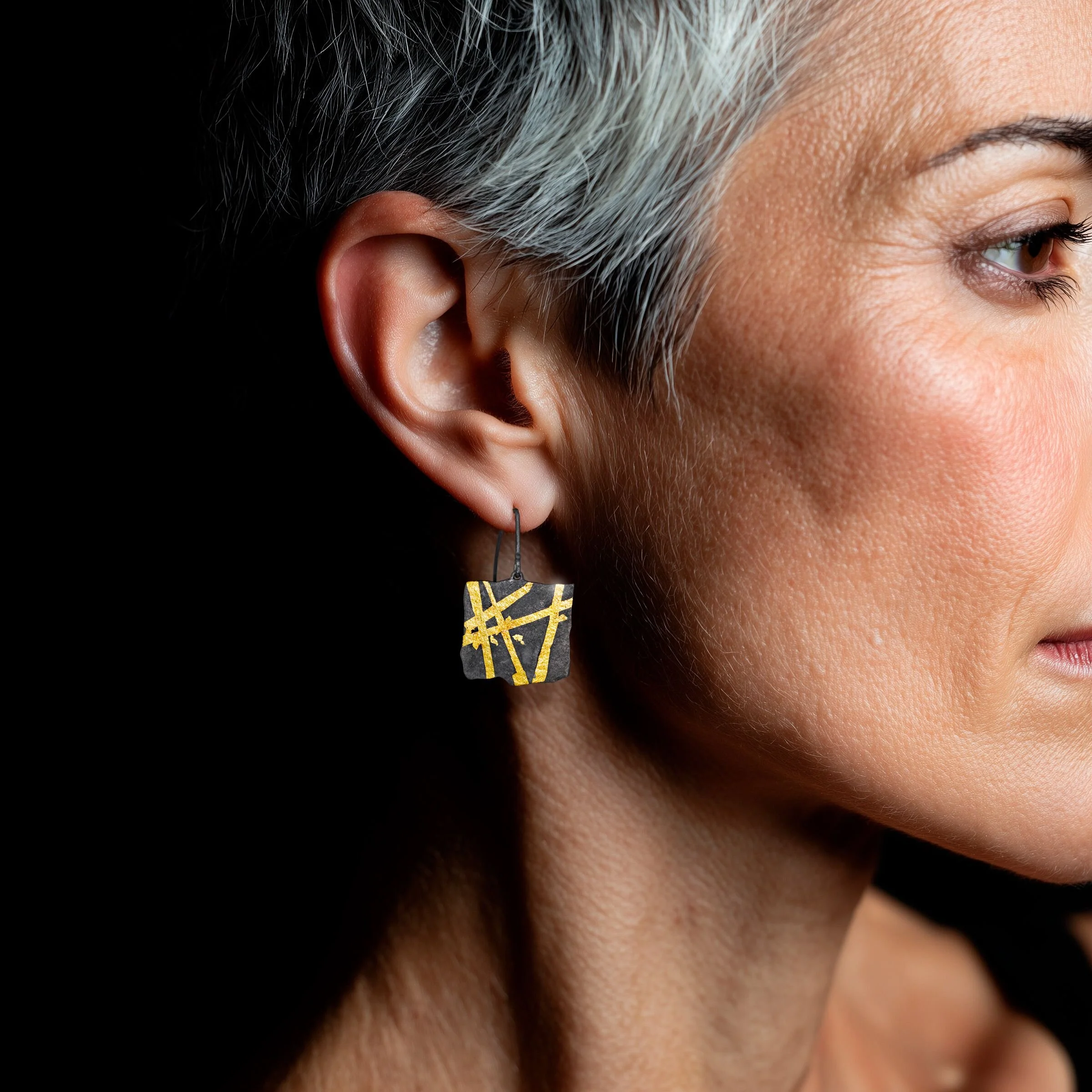 Keum-Boo Square Earrings - Image 2