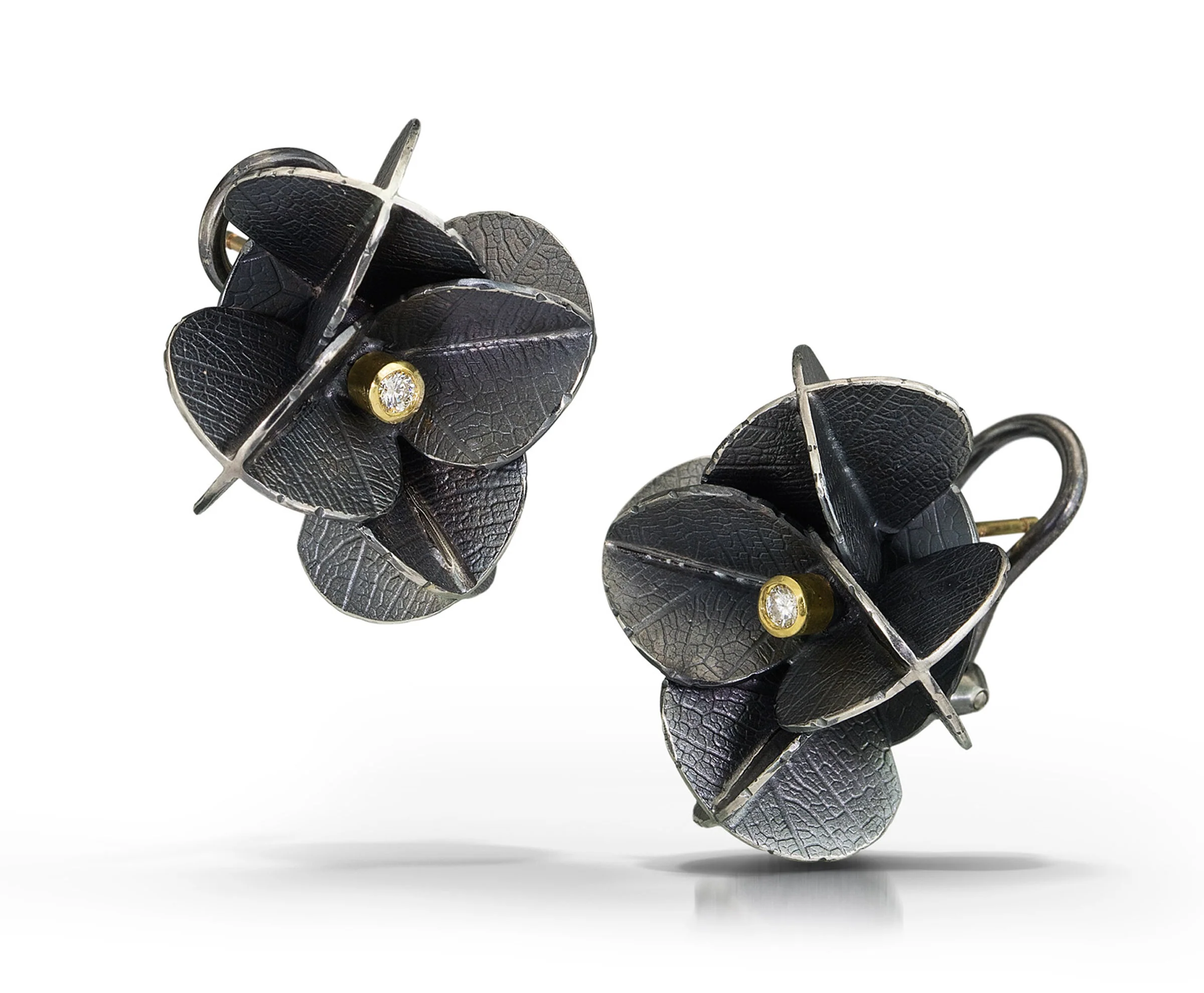 Lace Cap Blossom Earrings - Clip Back