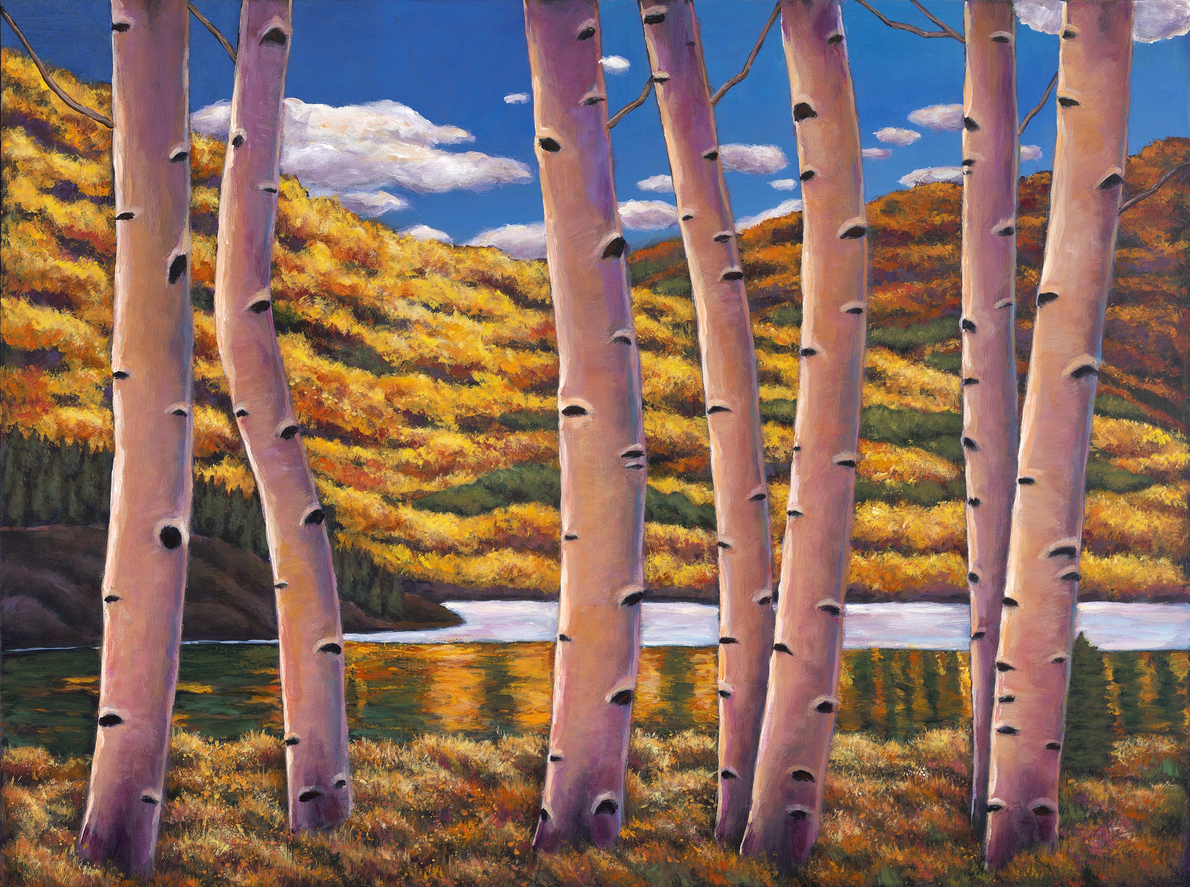 Lake Among the Aspen