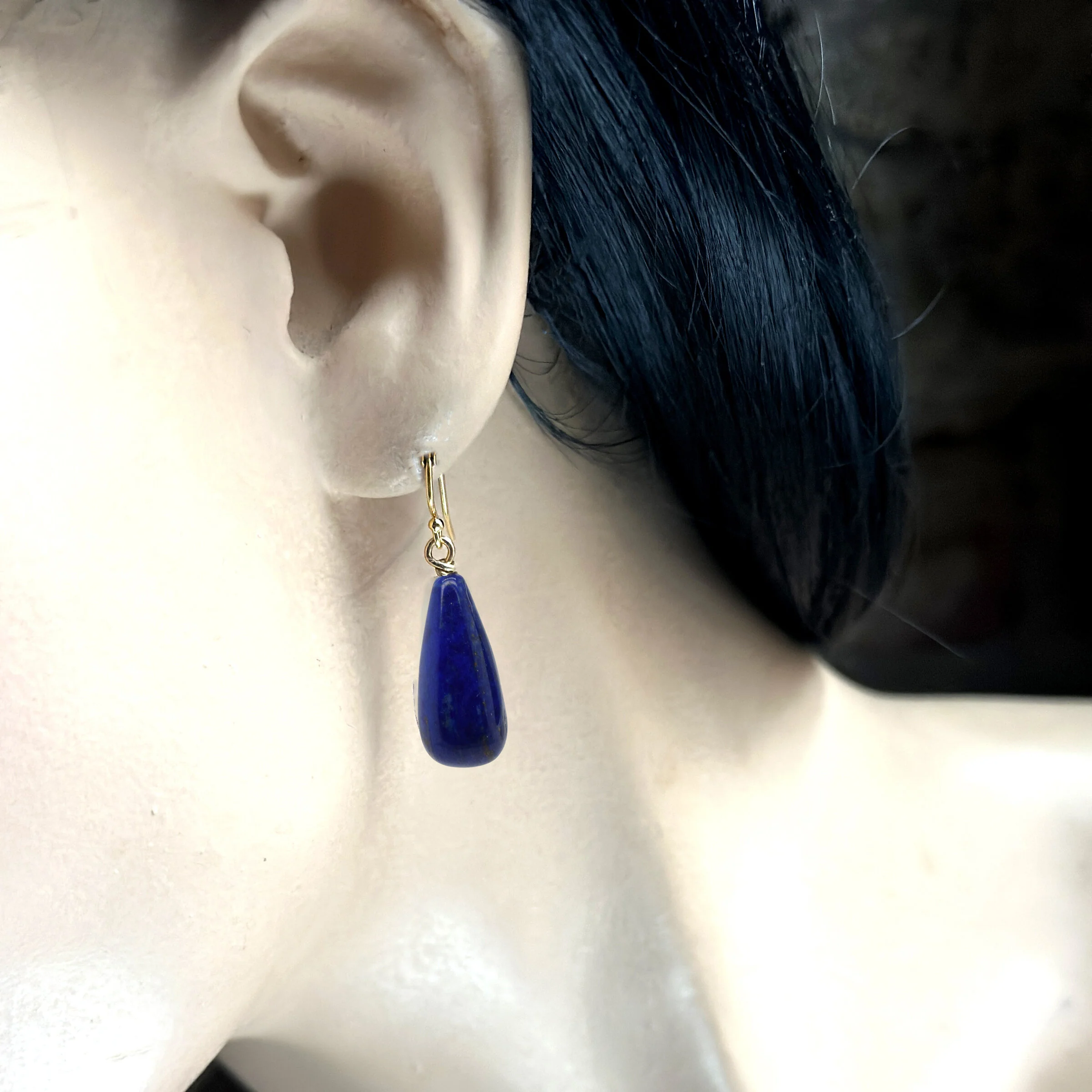 Lapis Drop Earrings - Image 2