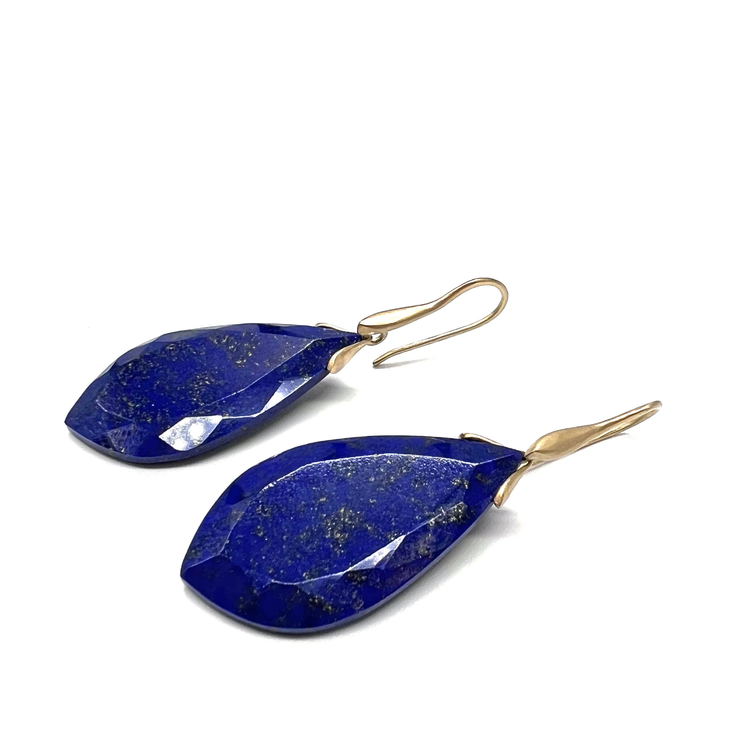 Lapis Leaf Trapeze Earrings - Image 5