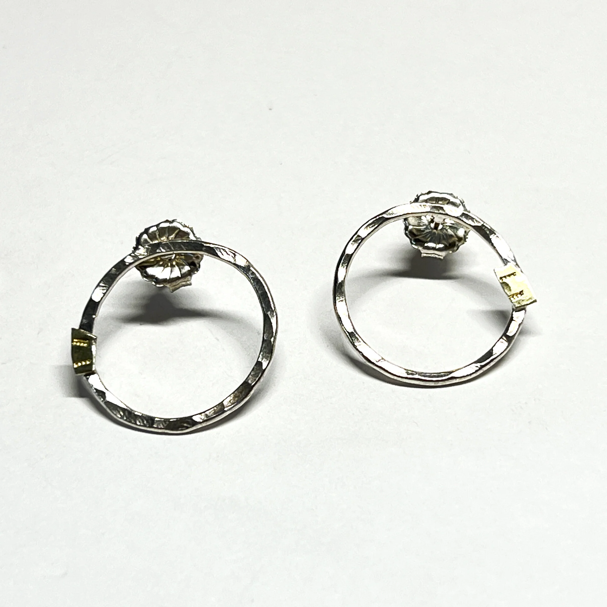 Large Circle Stud Earrings - Image 2