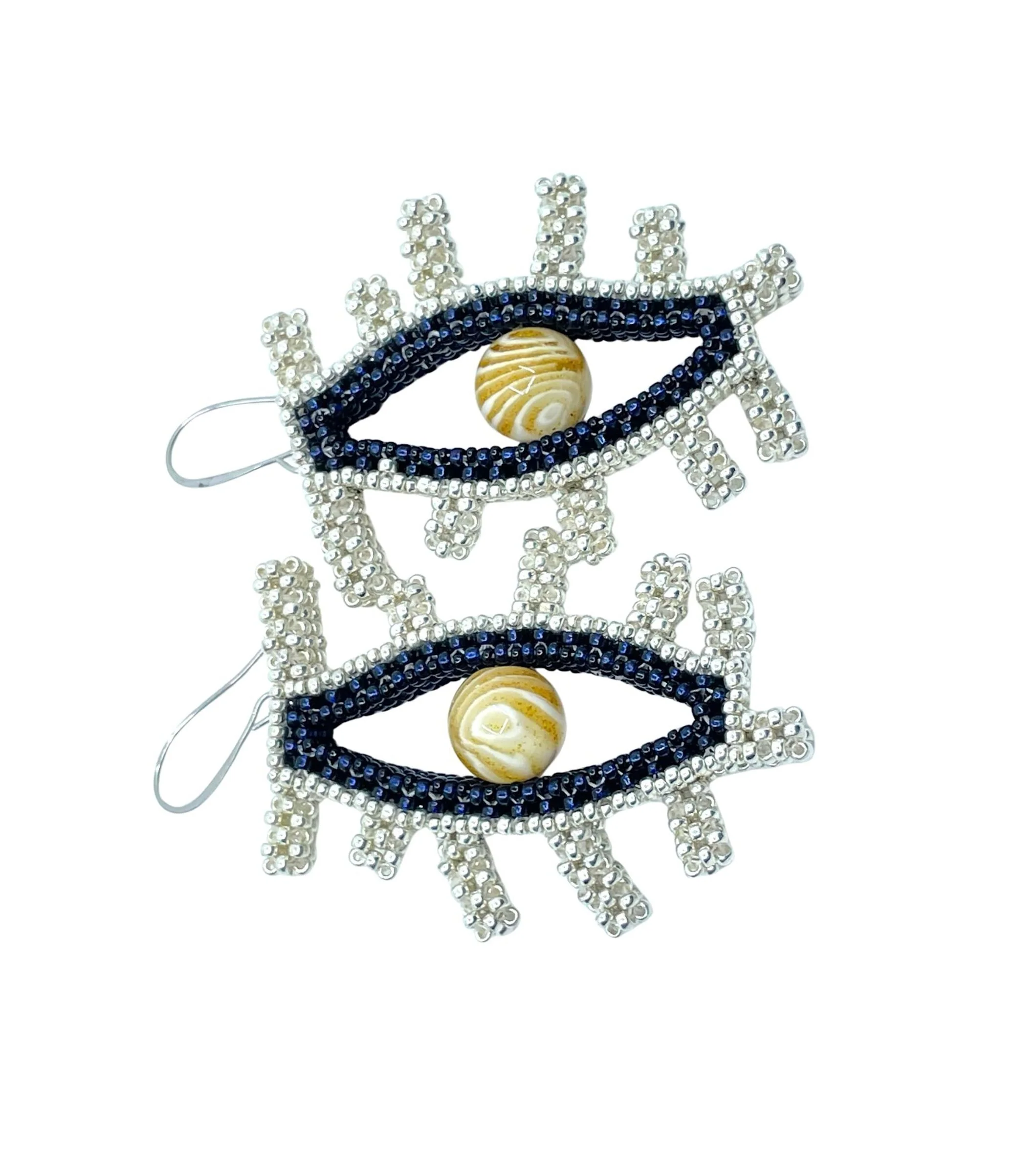 Large Marble Eye Earrings - Image 4
