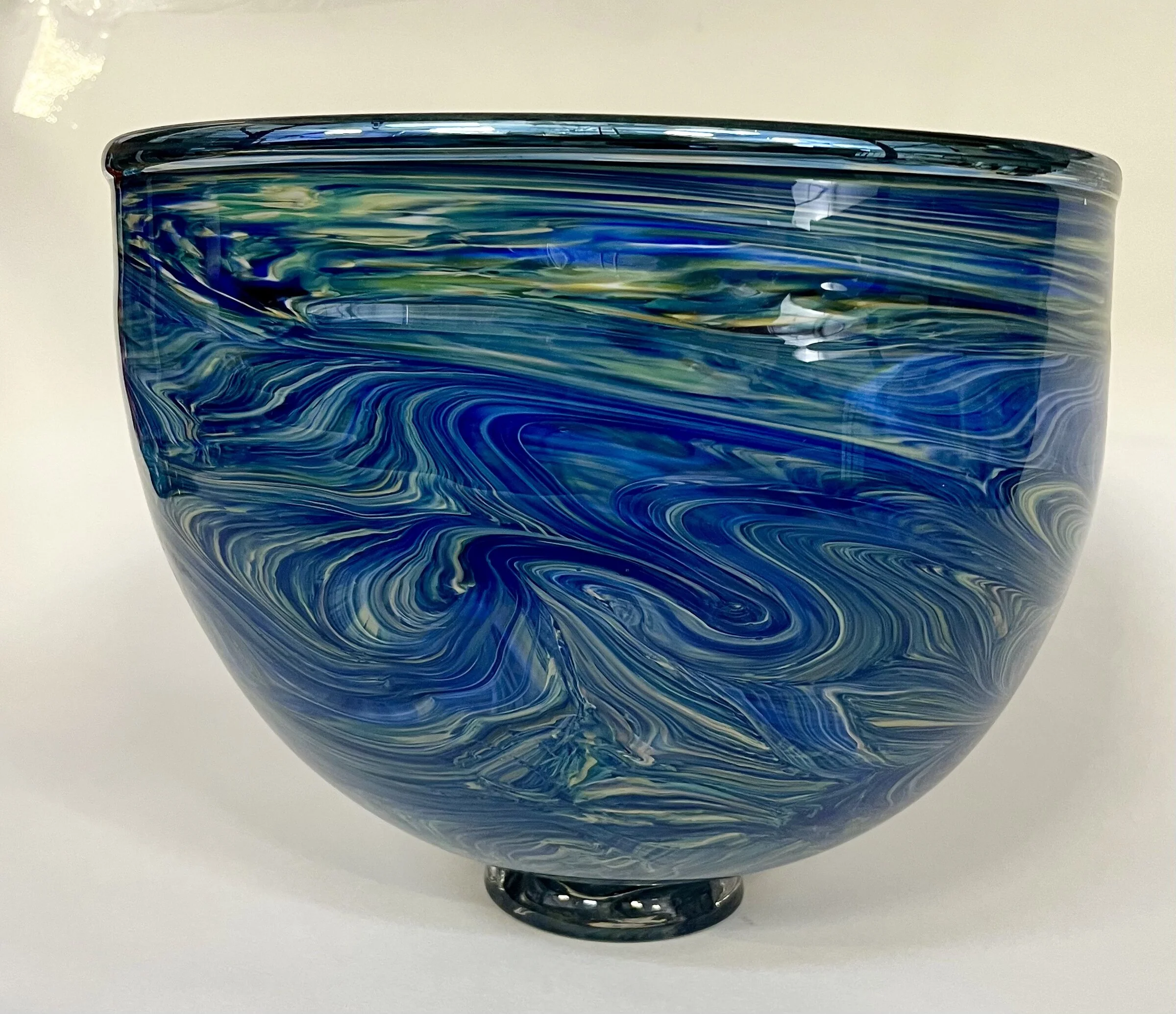 Large Van Gogh Blue Bowl - Image 2