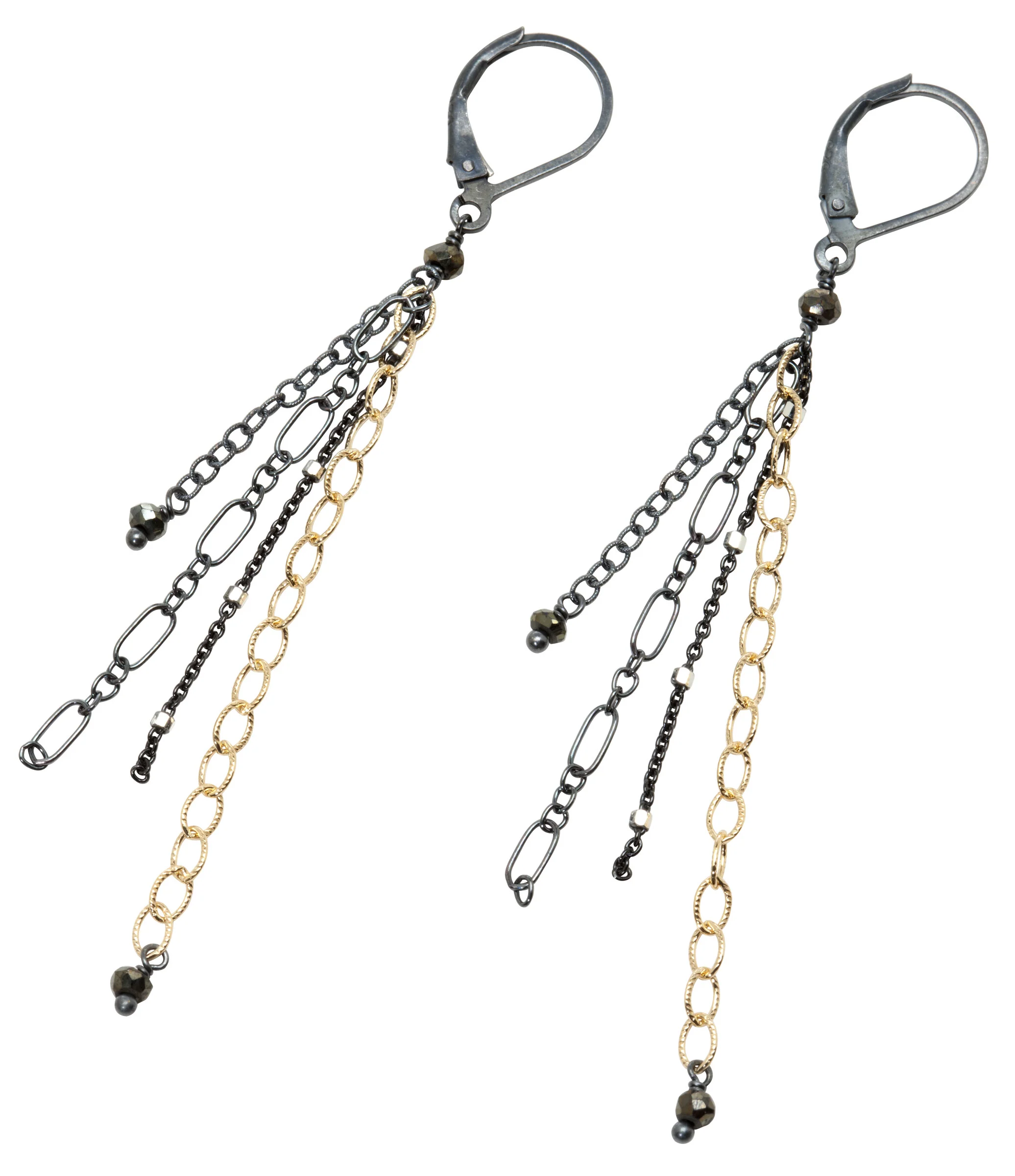 Layering Chain Earrings - Gold-filled & Sterling Silver