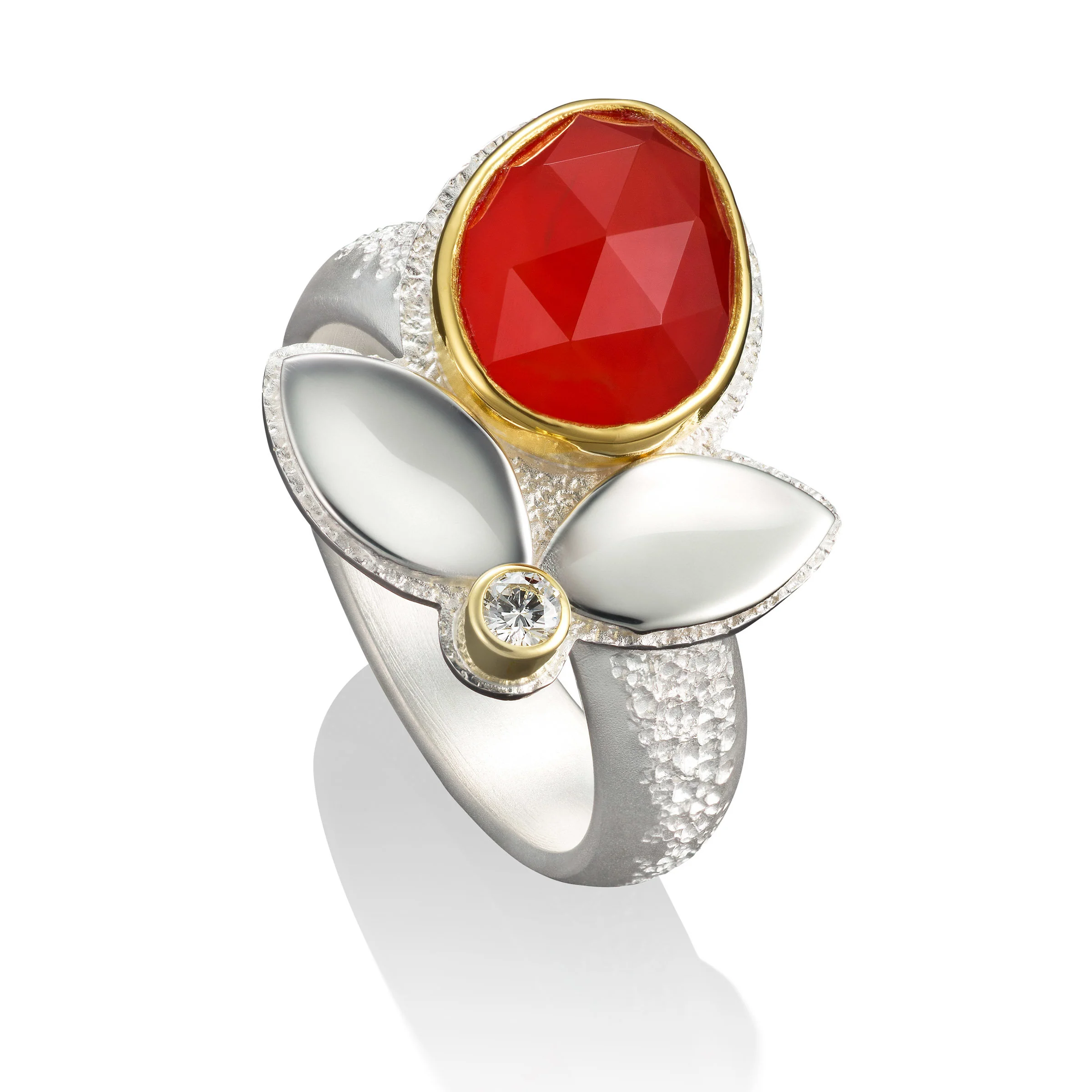 Leaf Ring with Diamond - Image 6