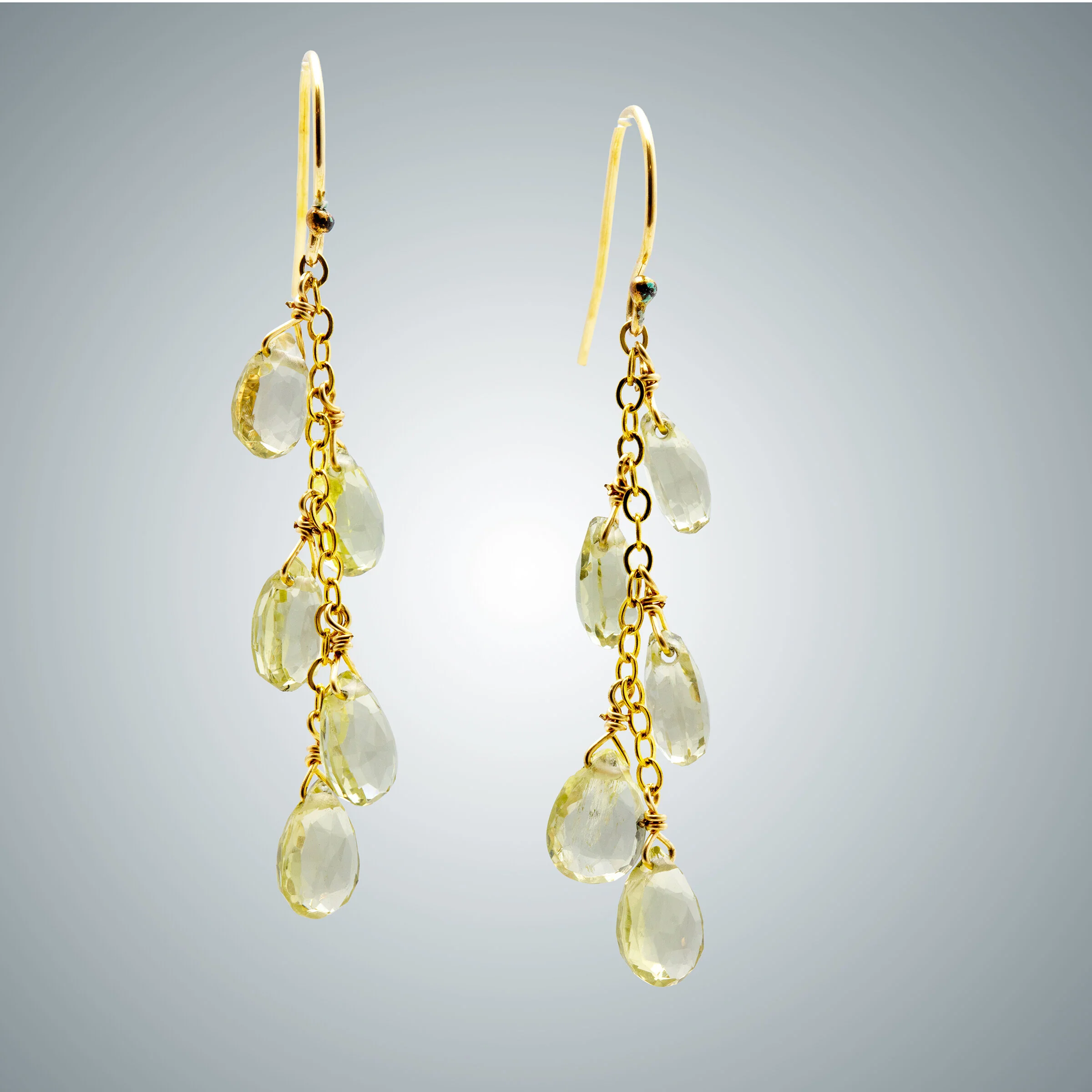 Lemon Citrine Waterfall Earrings