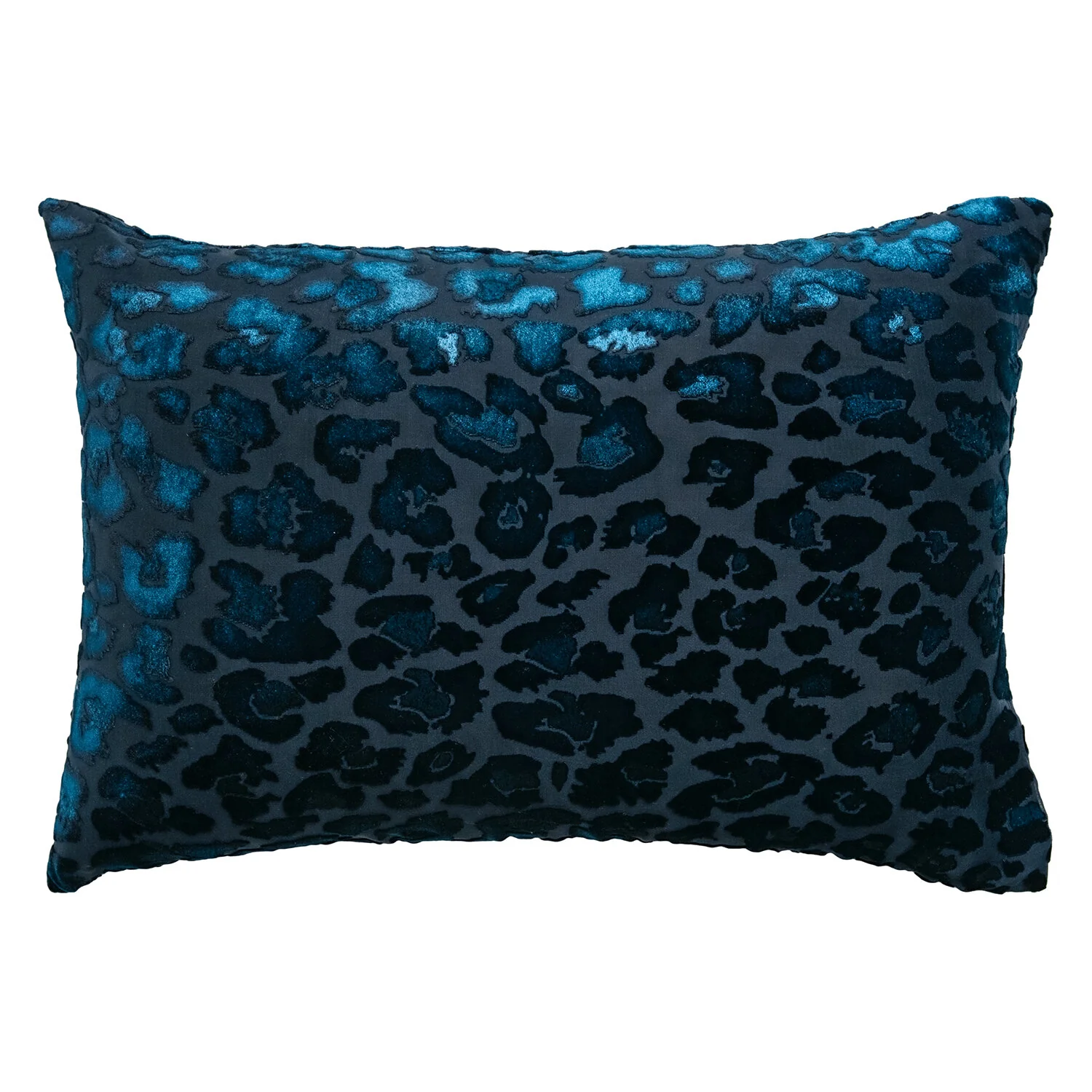 Leopard Velvet Pillow - Cobalt Black - Image 2