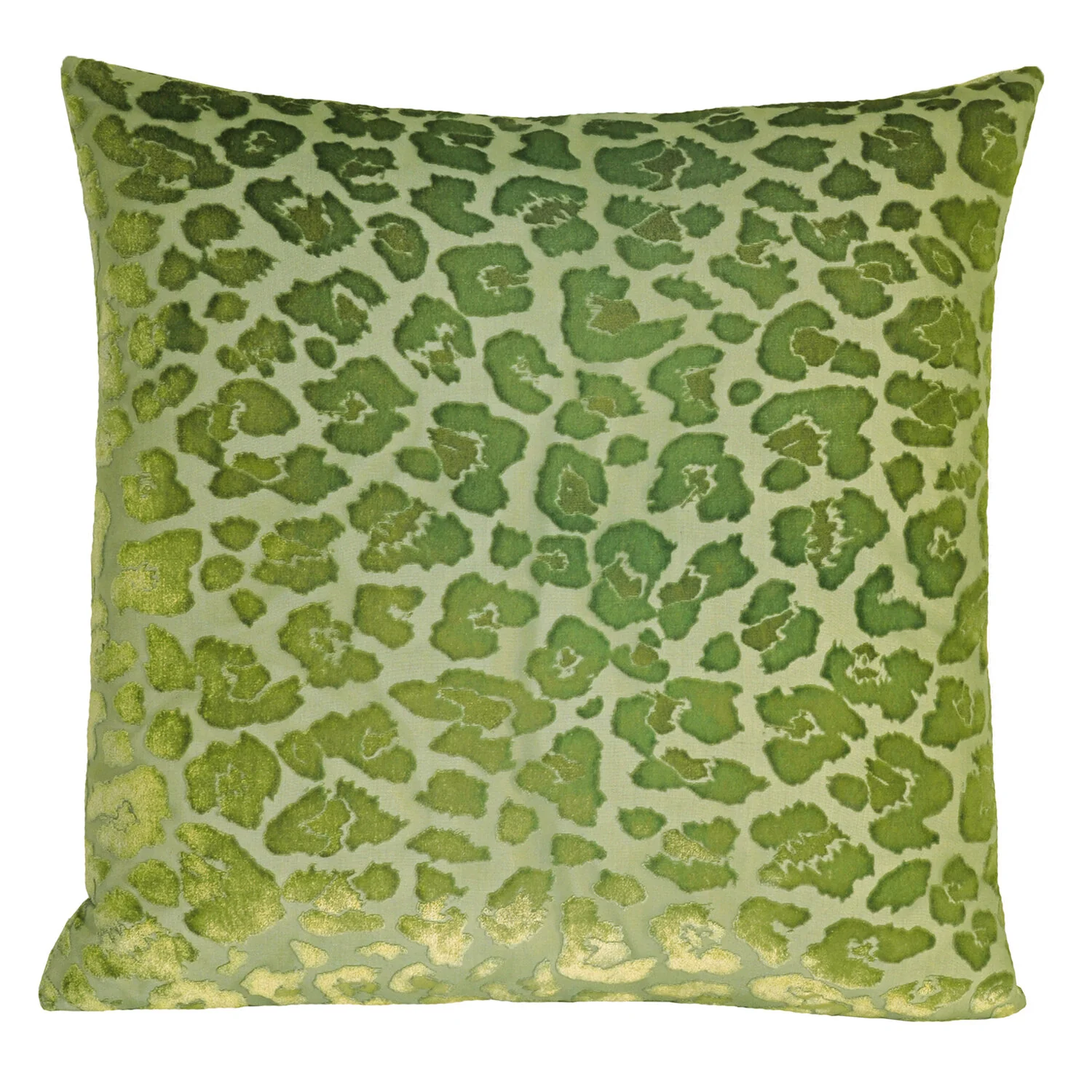 Leopard Velvet Pillow - Grass