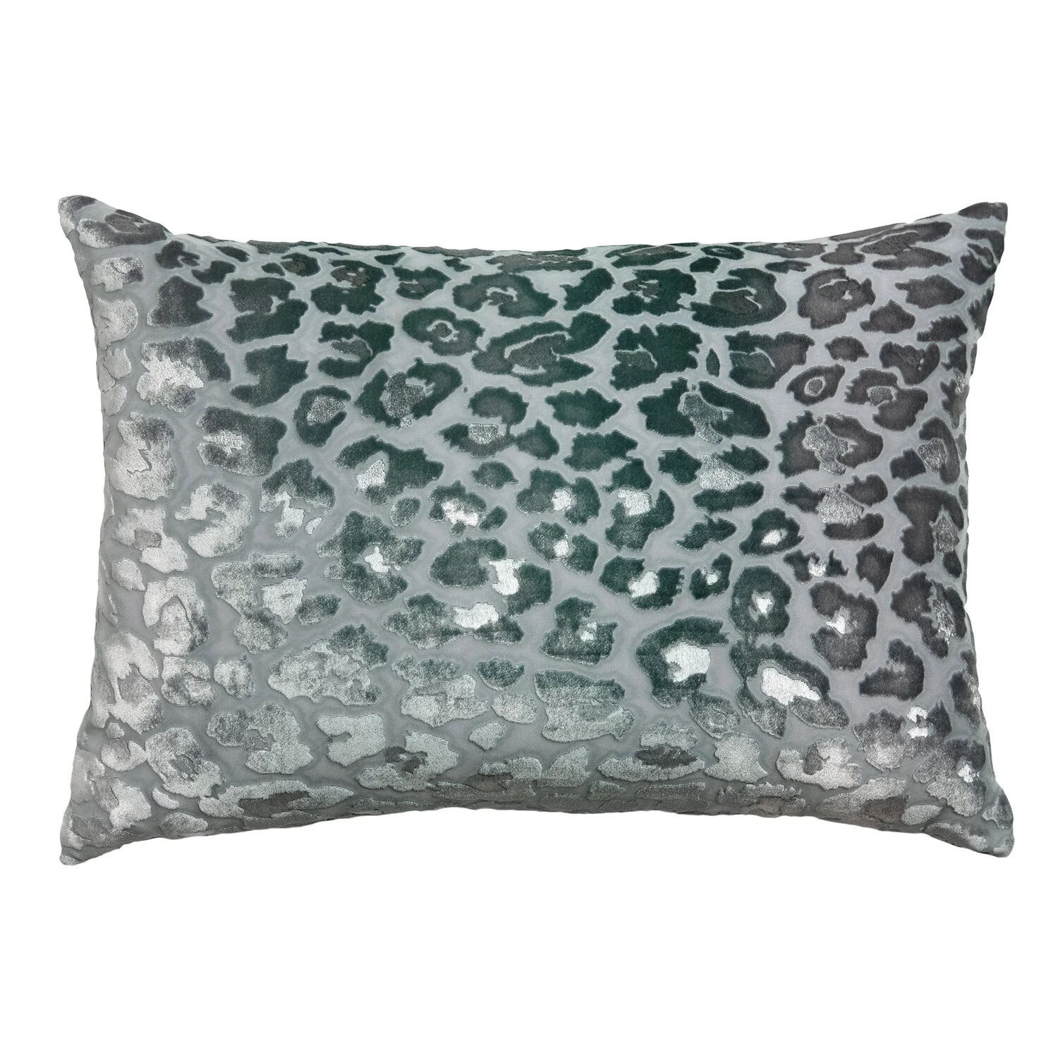 Leopard Velvet Pillow - Jade - Image 2