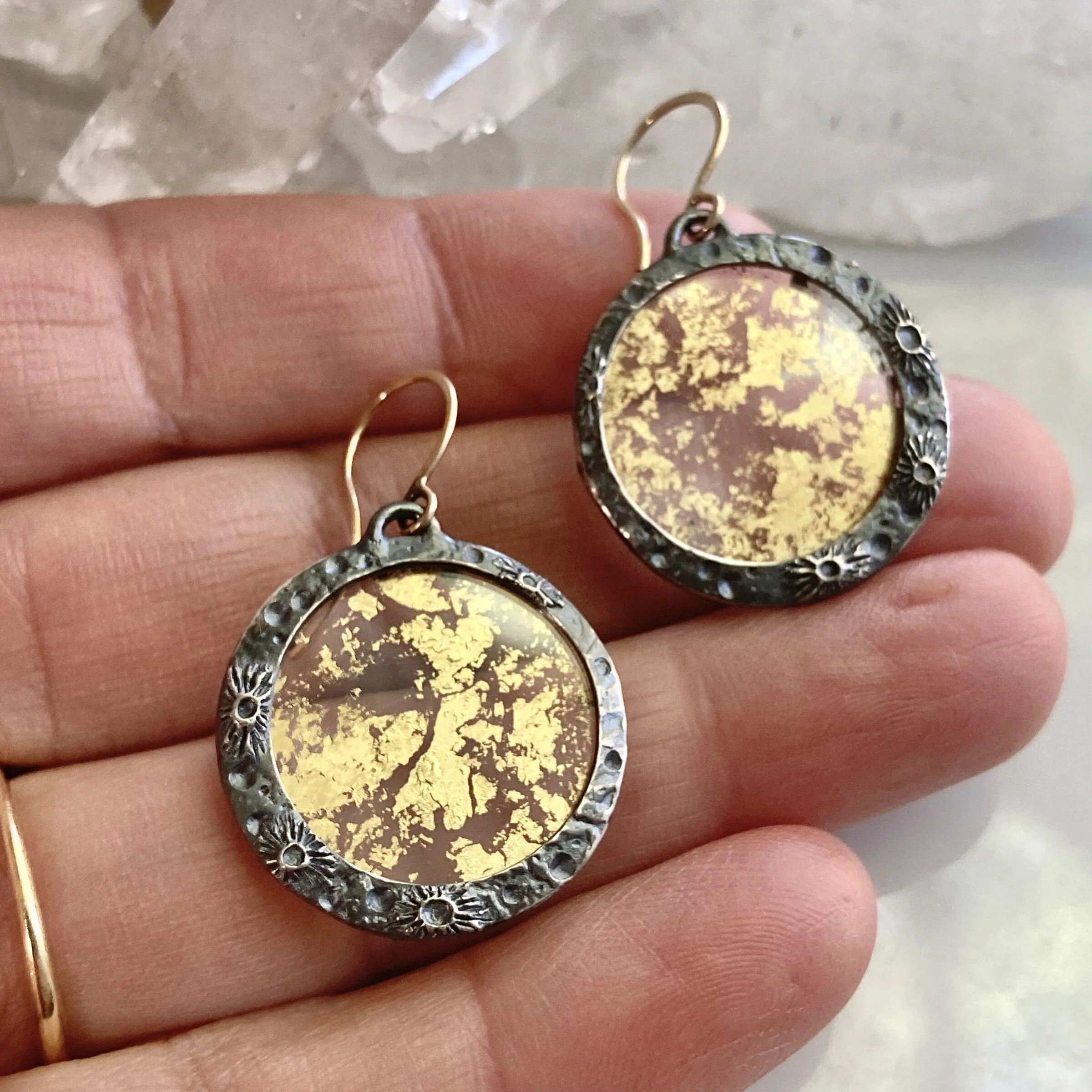 Light Moon Encasement Earrings - Clear, Clear - Image 3