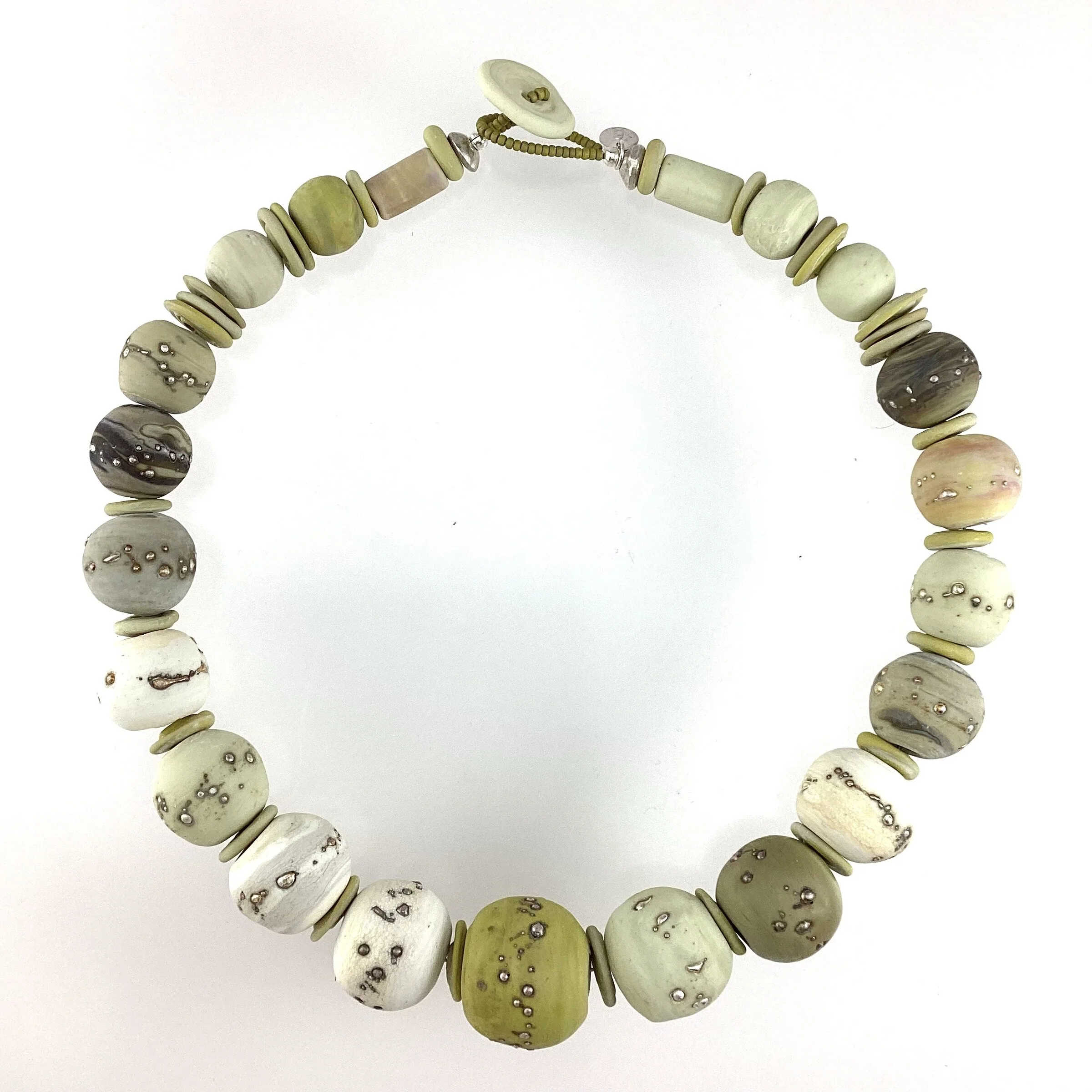 Light Planetoid Bead Necklace VI - #6 Lt. Planetoid Necklace