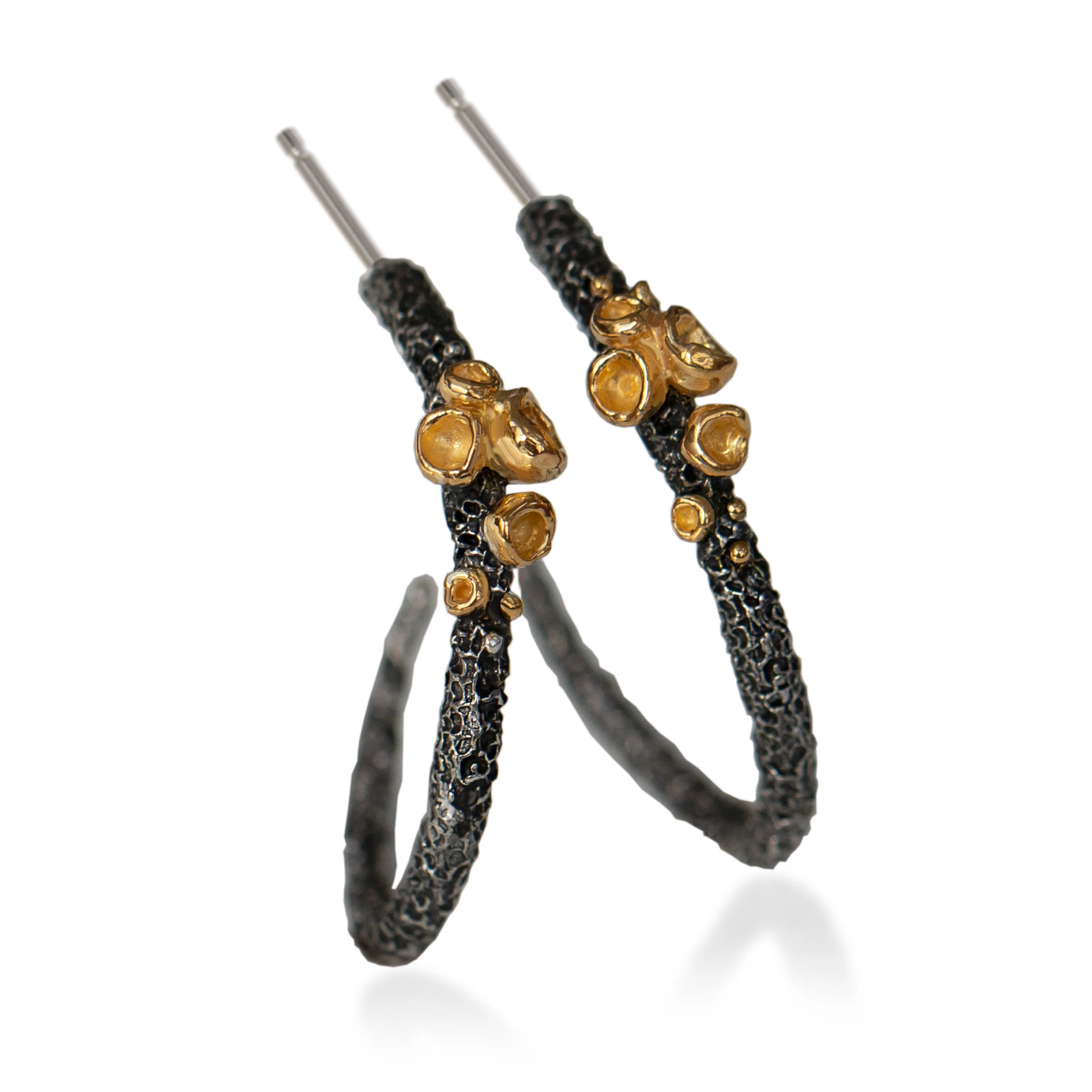 Long Aftertaste of Summer Hoops - Oxidized Silver
