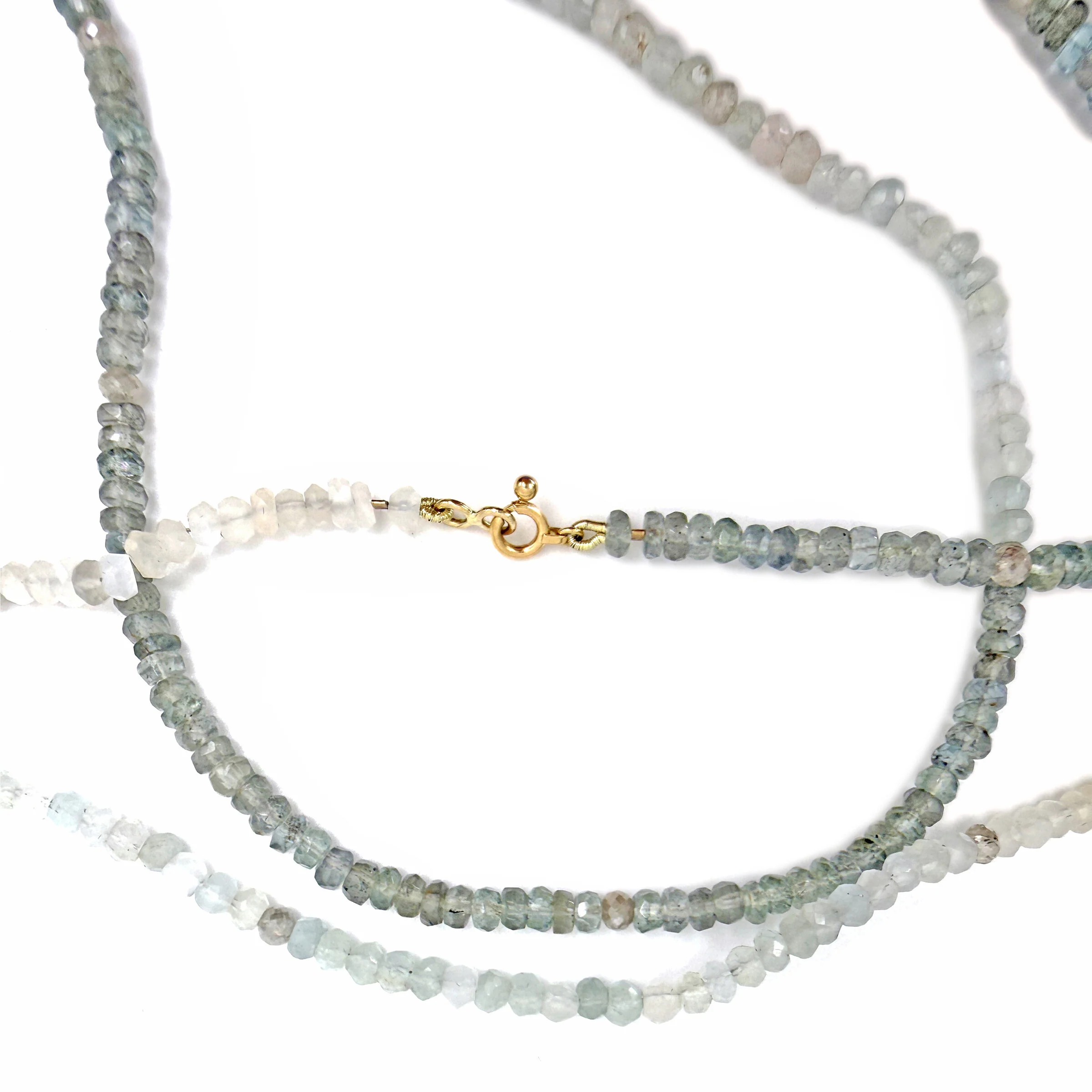Long Strand Beaded Necklace with 14k Clasp - Image 3