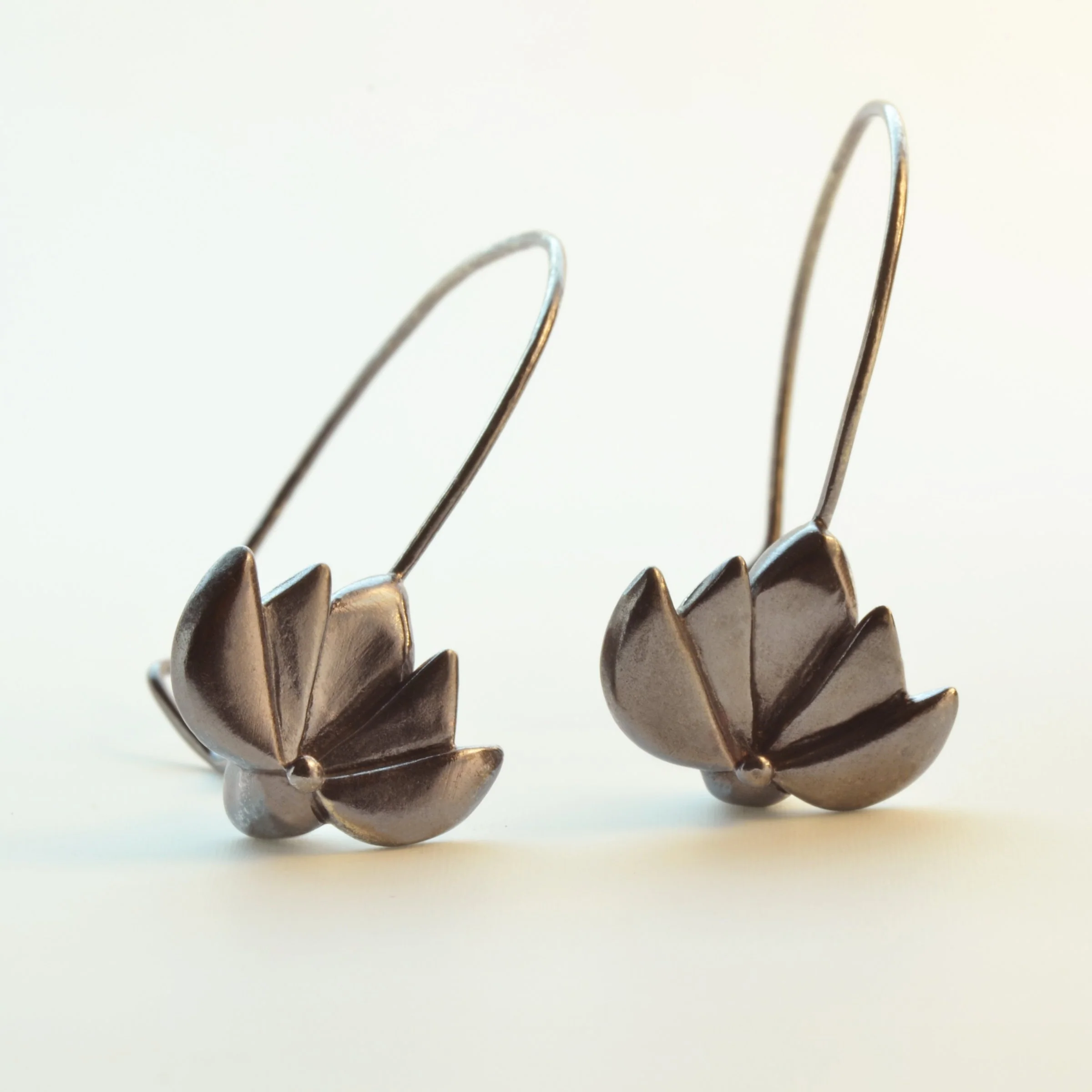 Lotus Hoop Earrings - Image 2