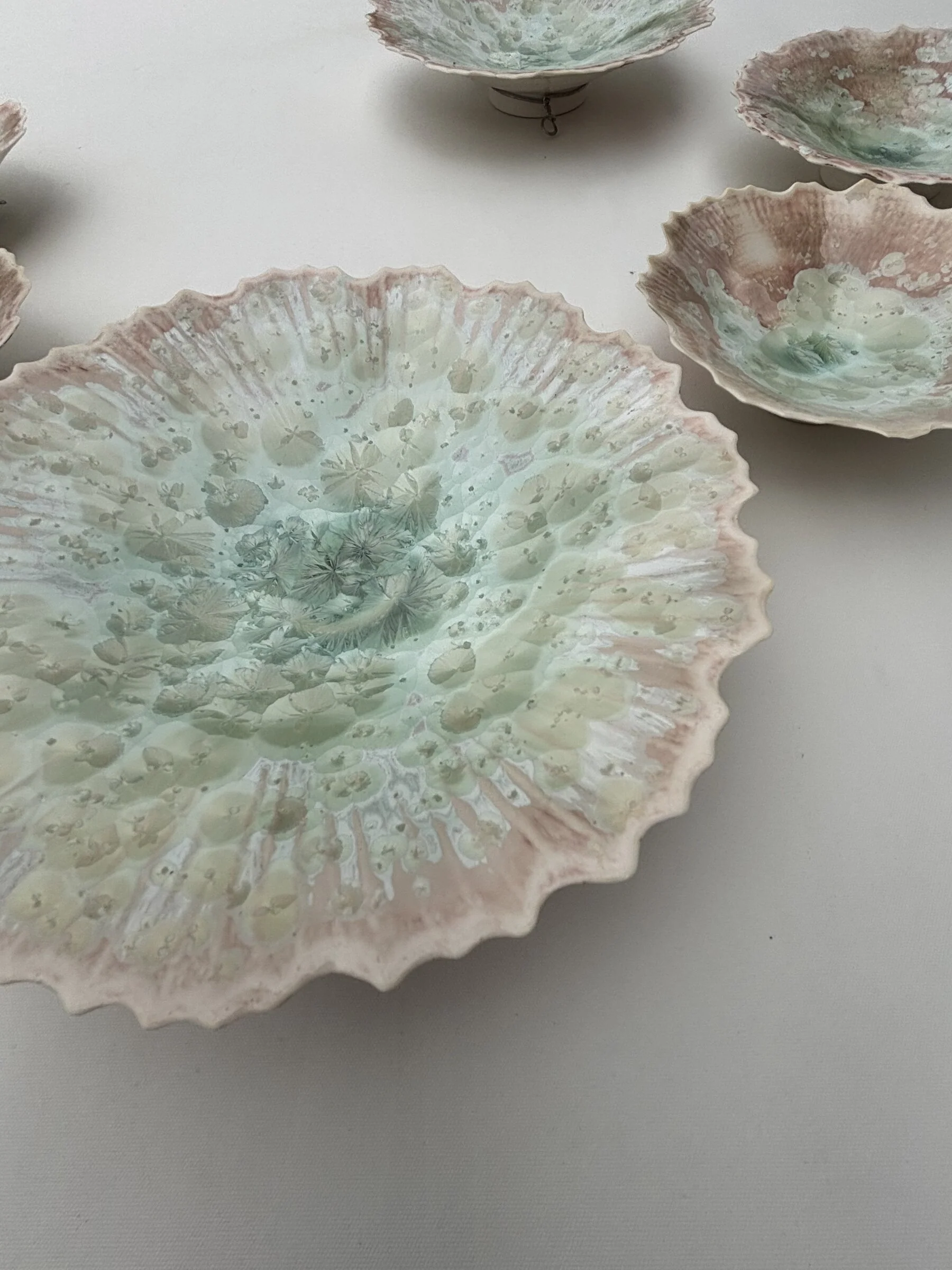 Lotus Wall Installation with Green and Rose Tan - Image 8