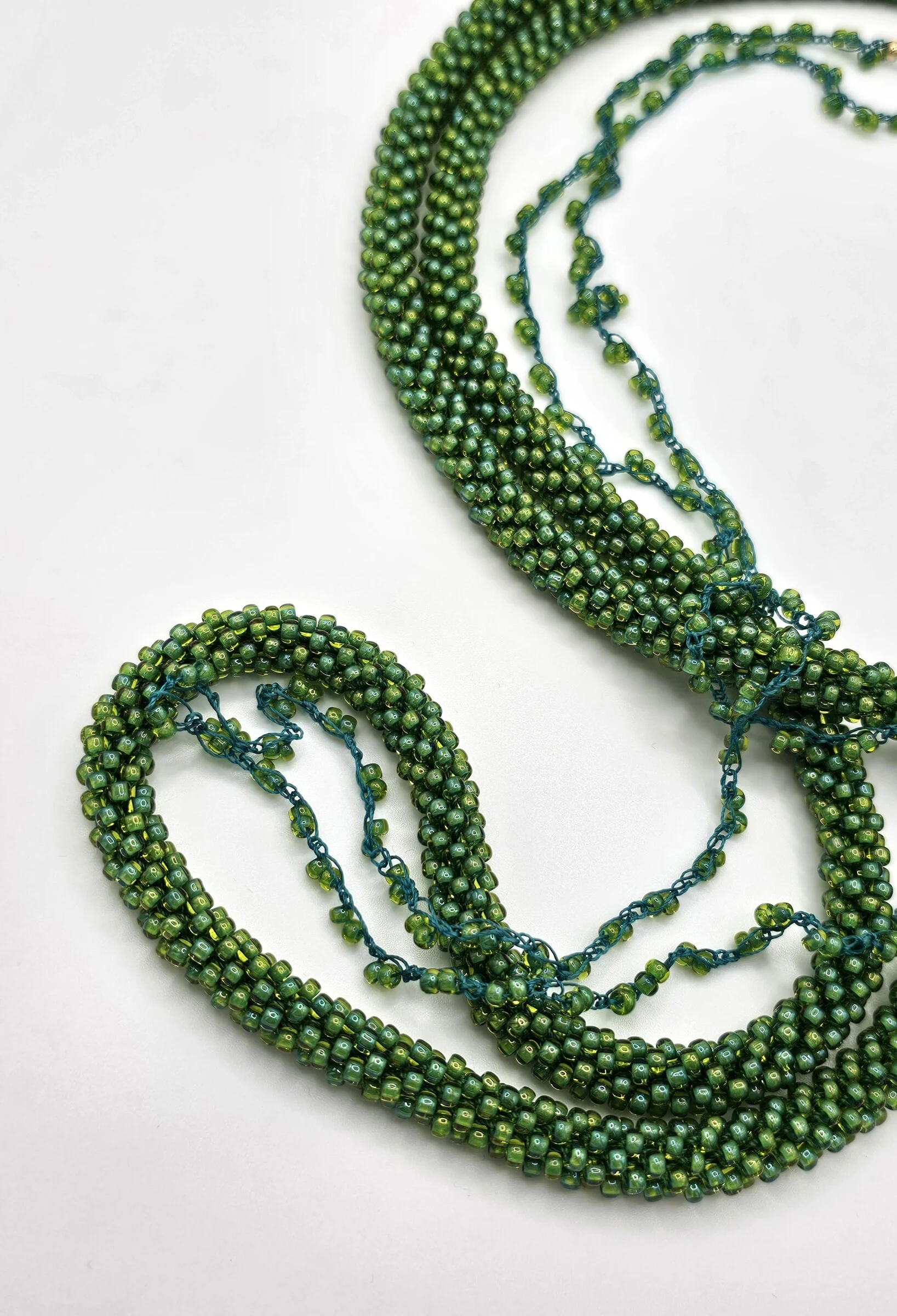 Love to Layer Necklace Set - Green - Image 2