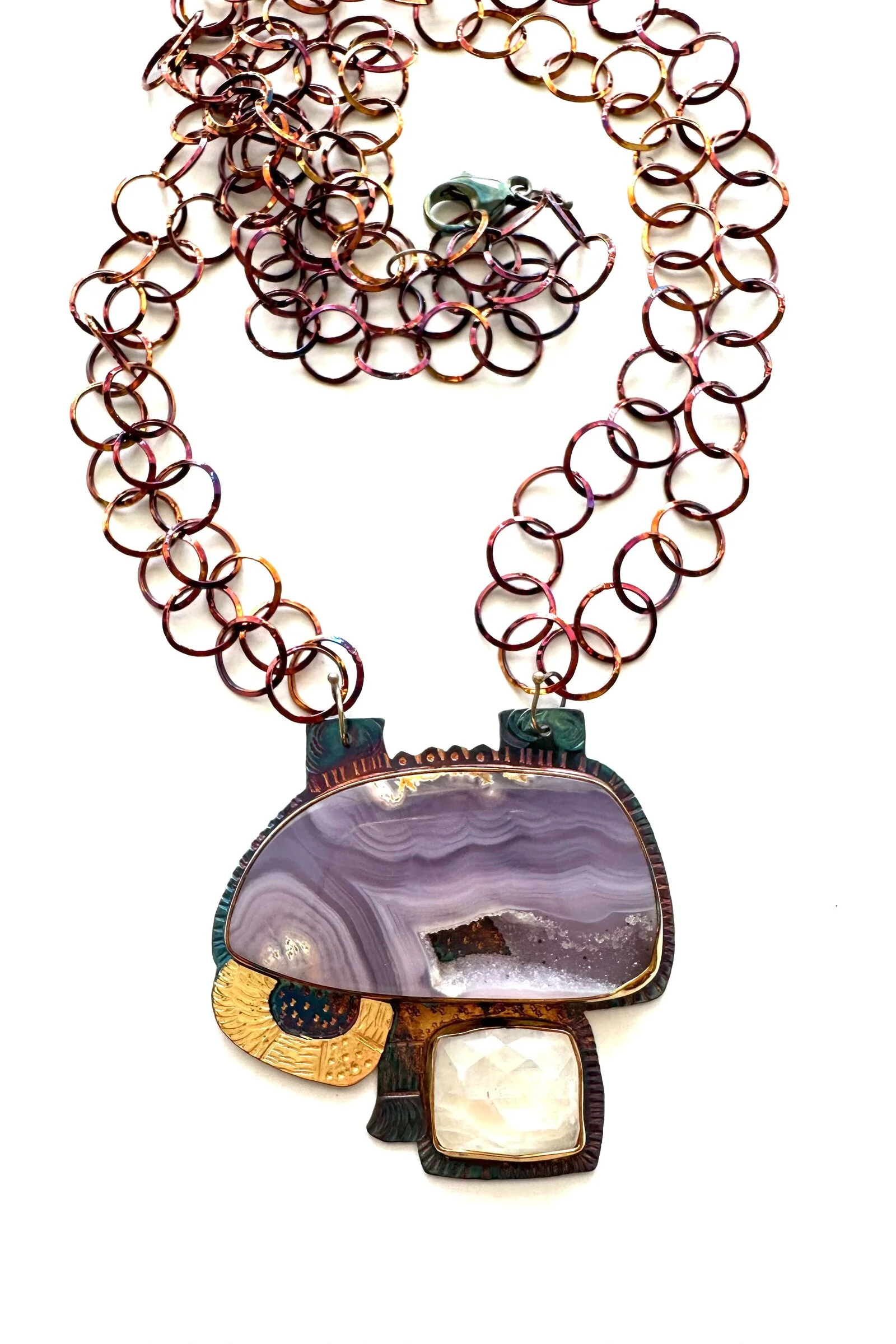Magical Purples & Crystals Necklace - Image 2