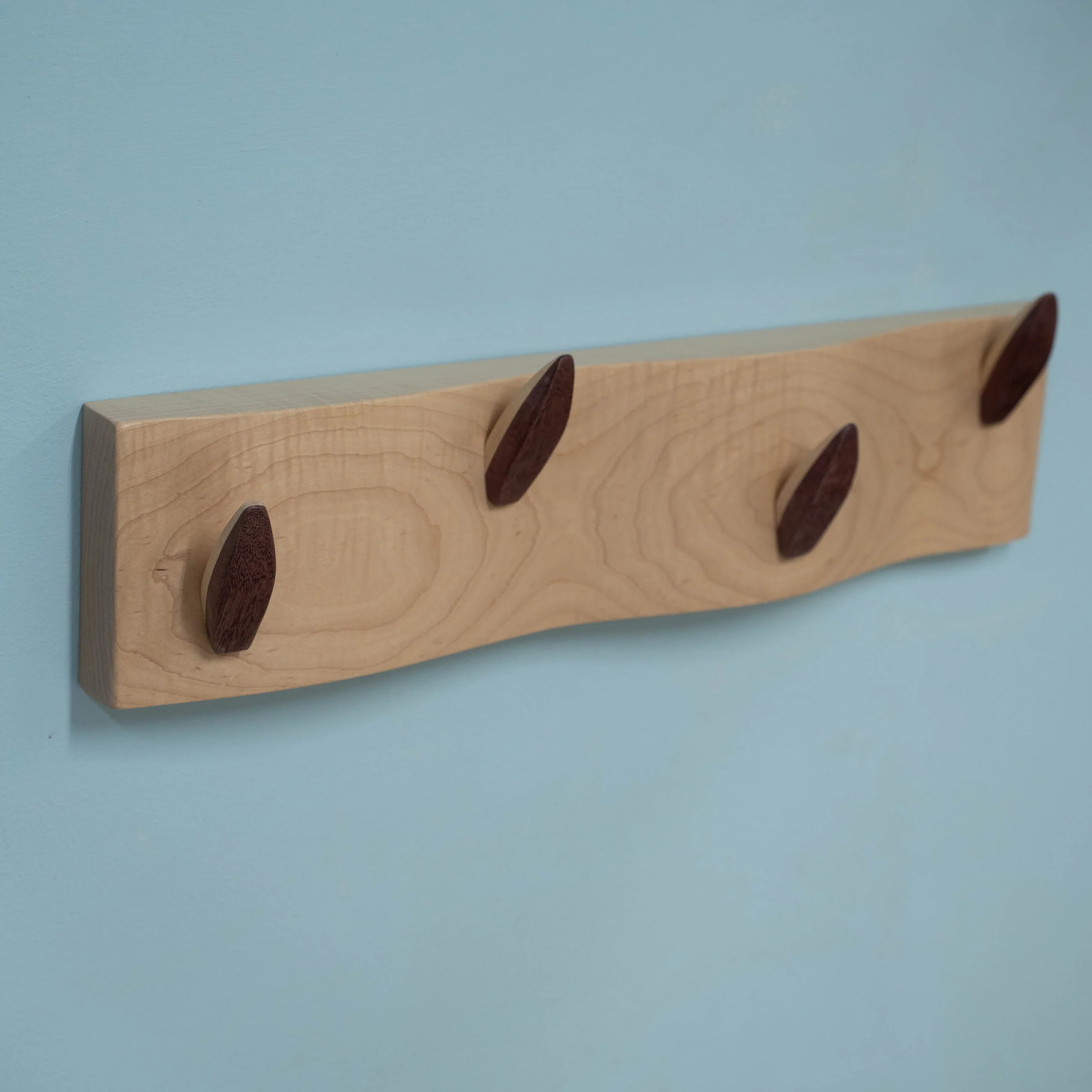 Maple and Purpleheart Coat Rack II