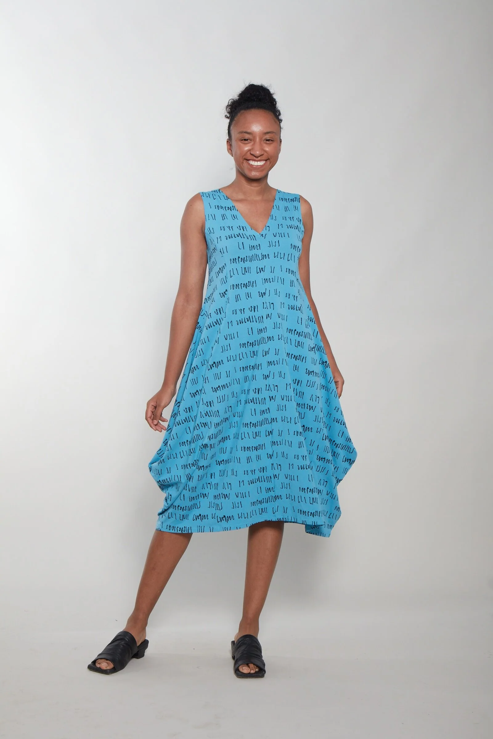 Nicole Dress - Caribe Script