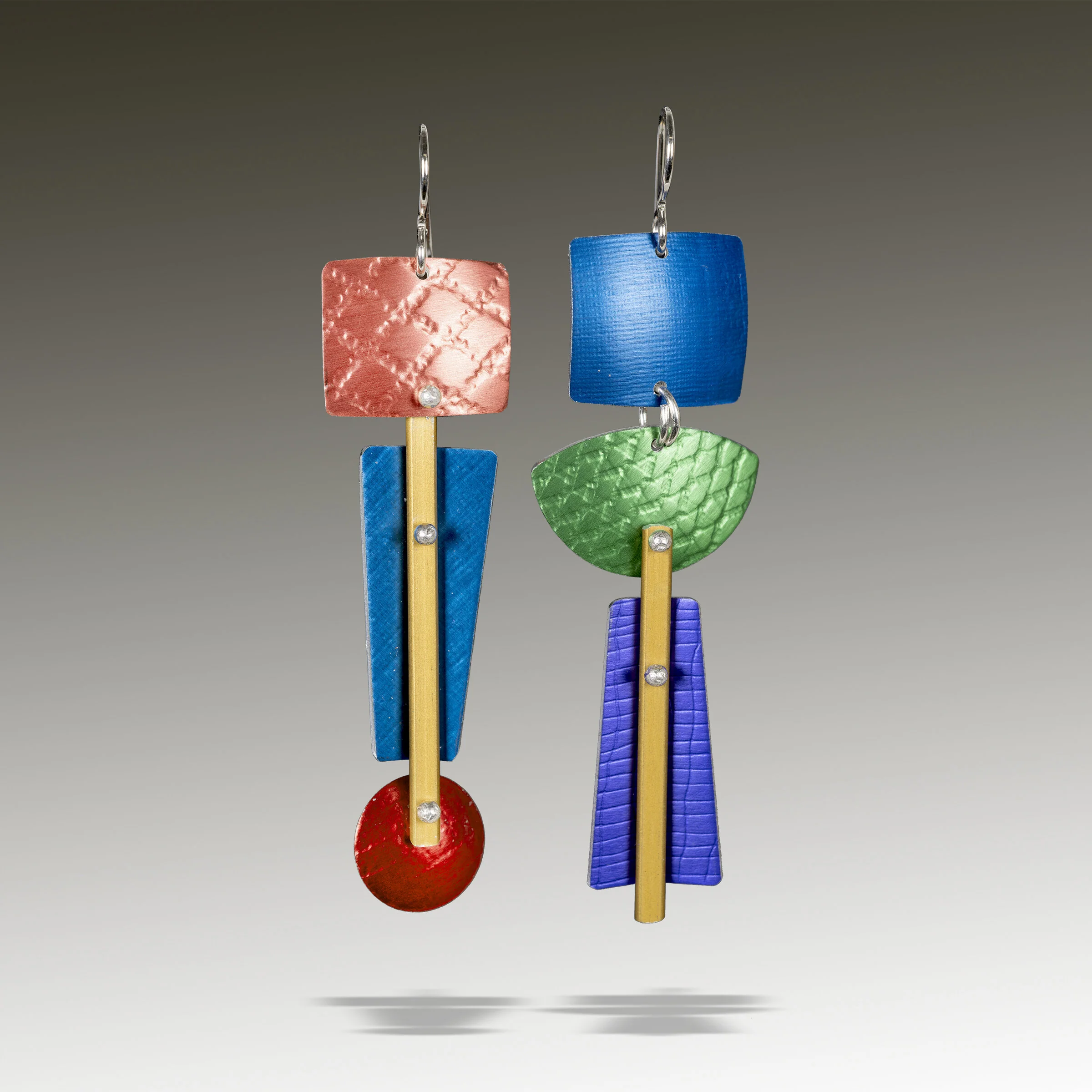 Mawari Earrings - Rust, Royal, Purple & Red